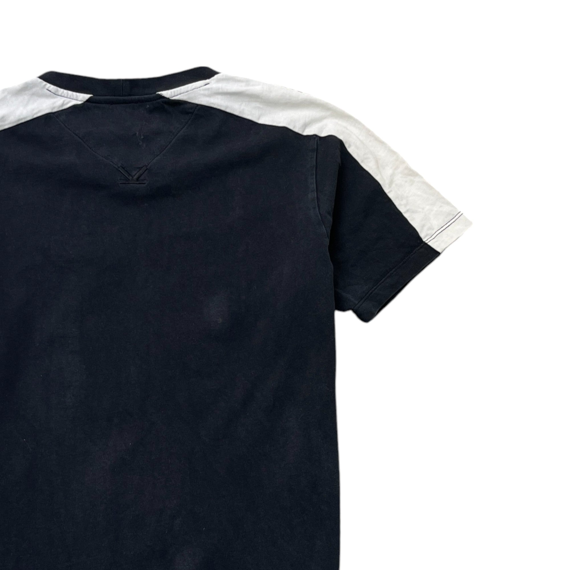 Men's Embroidered Logo Print T-Shirt Black Size S