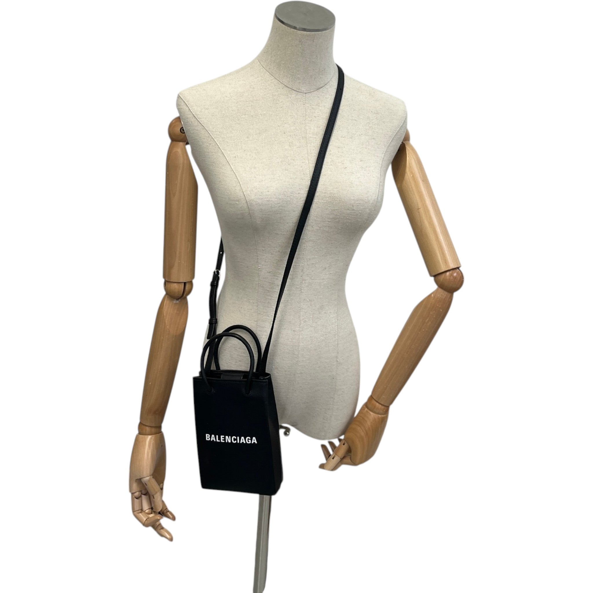 Women's Shopping Phone Pouch Bag Black