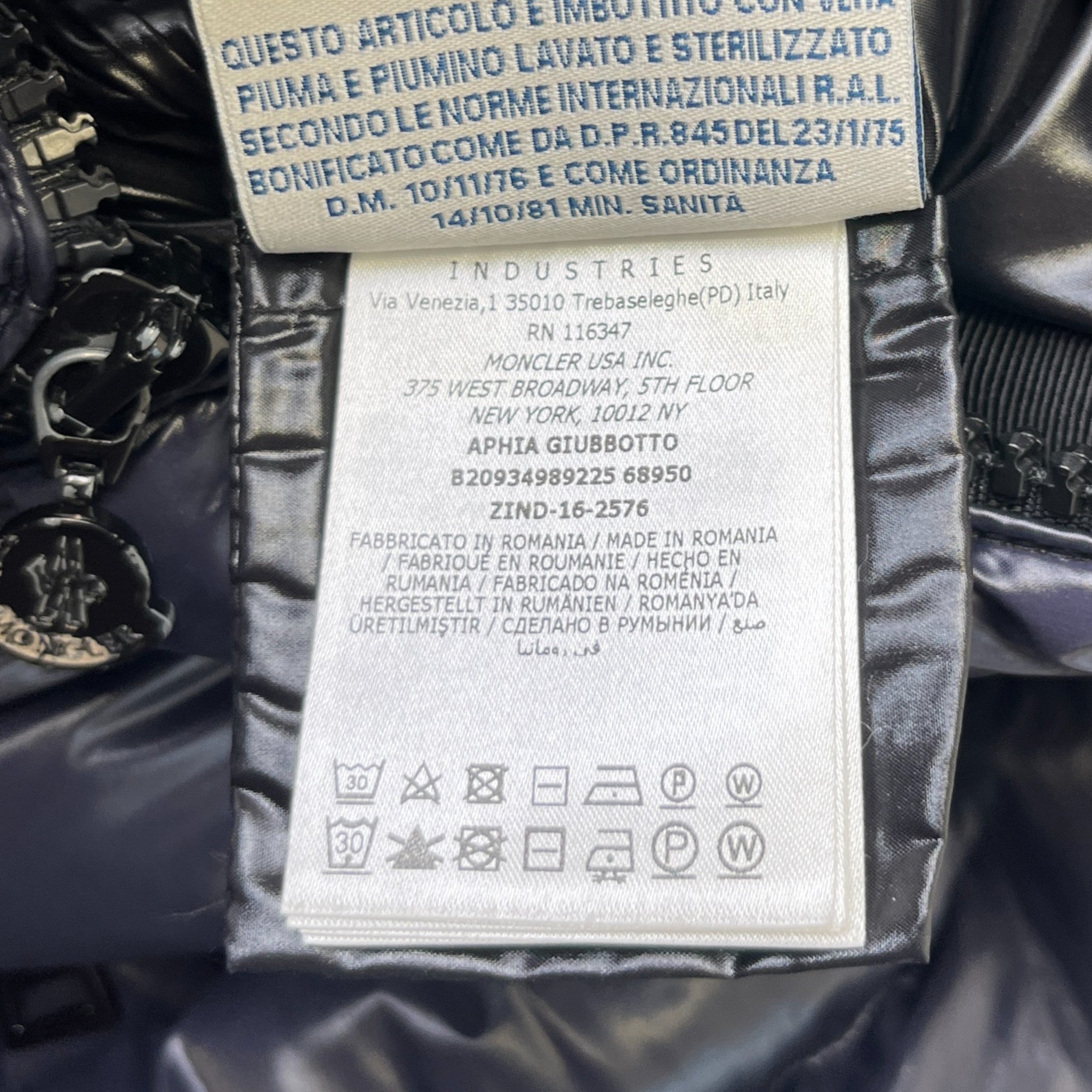 Women's Aphia Down Jacket Navy Size 3 / UK 14