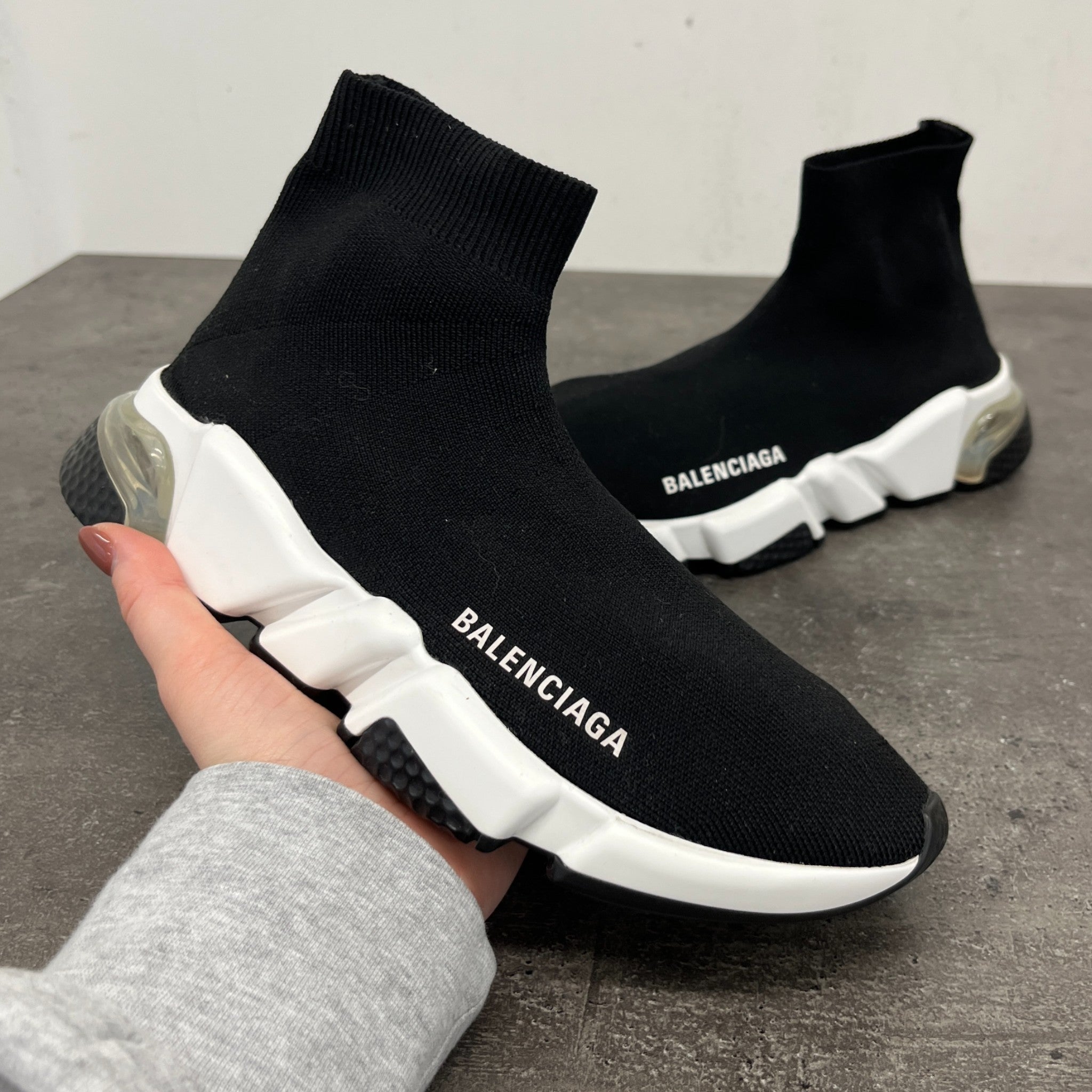 Women's Speed Sock High Trainers Black Size EU 37 / UK 4