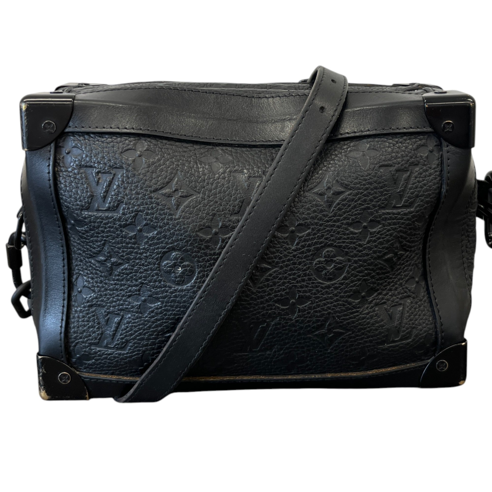 Men's Monogram Trunk Crossbody Bag Black
