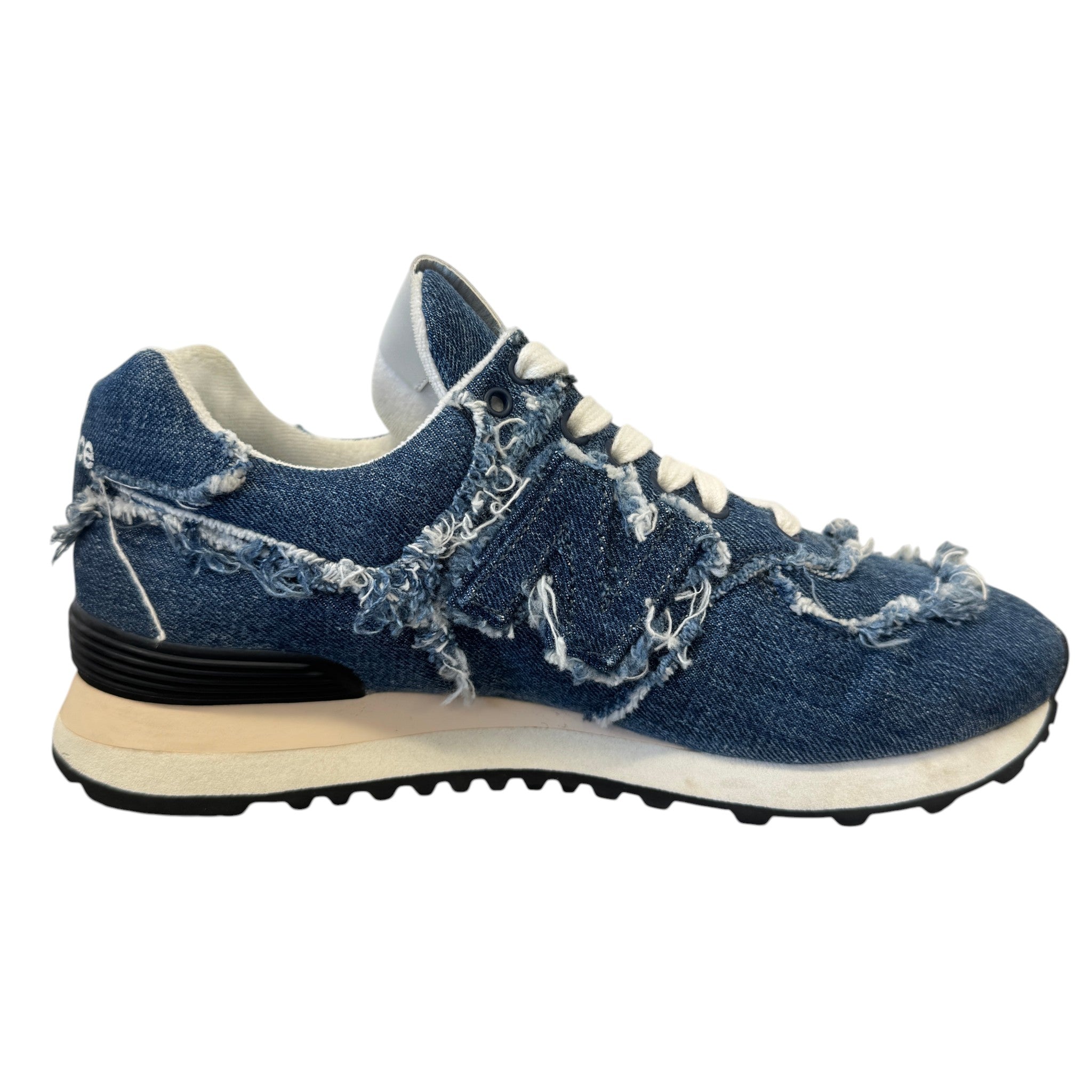 Women's X New Balance 574 Denim Low Trainers Blue Size EU 38 / UK 5