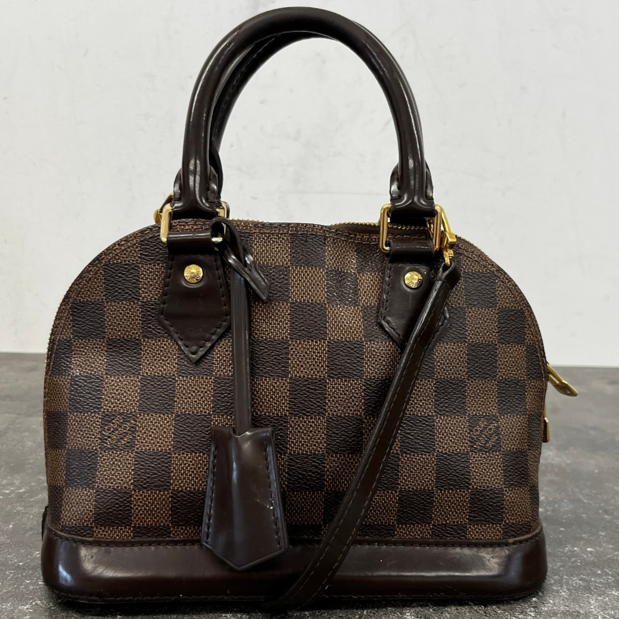 Women's Alma Bb Damier Ebene Handbag Brown