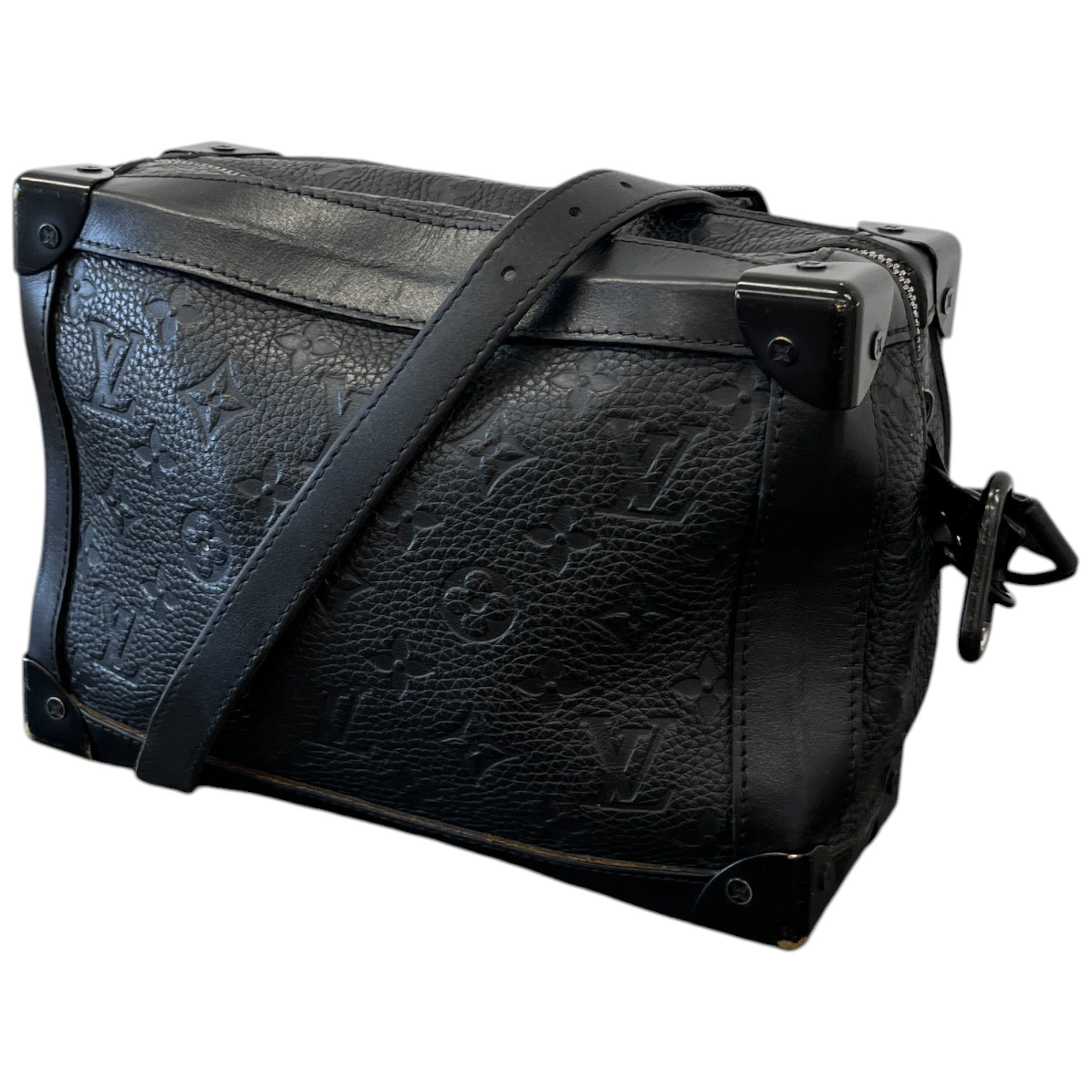 Men's Monogram Trunk Crossbody Bag Black