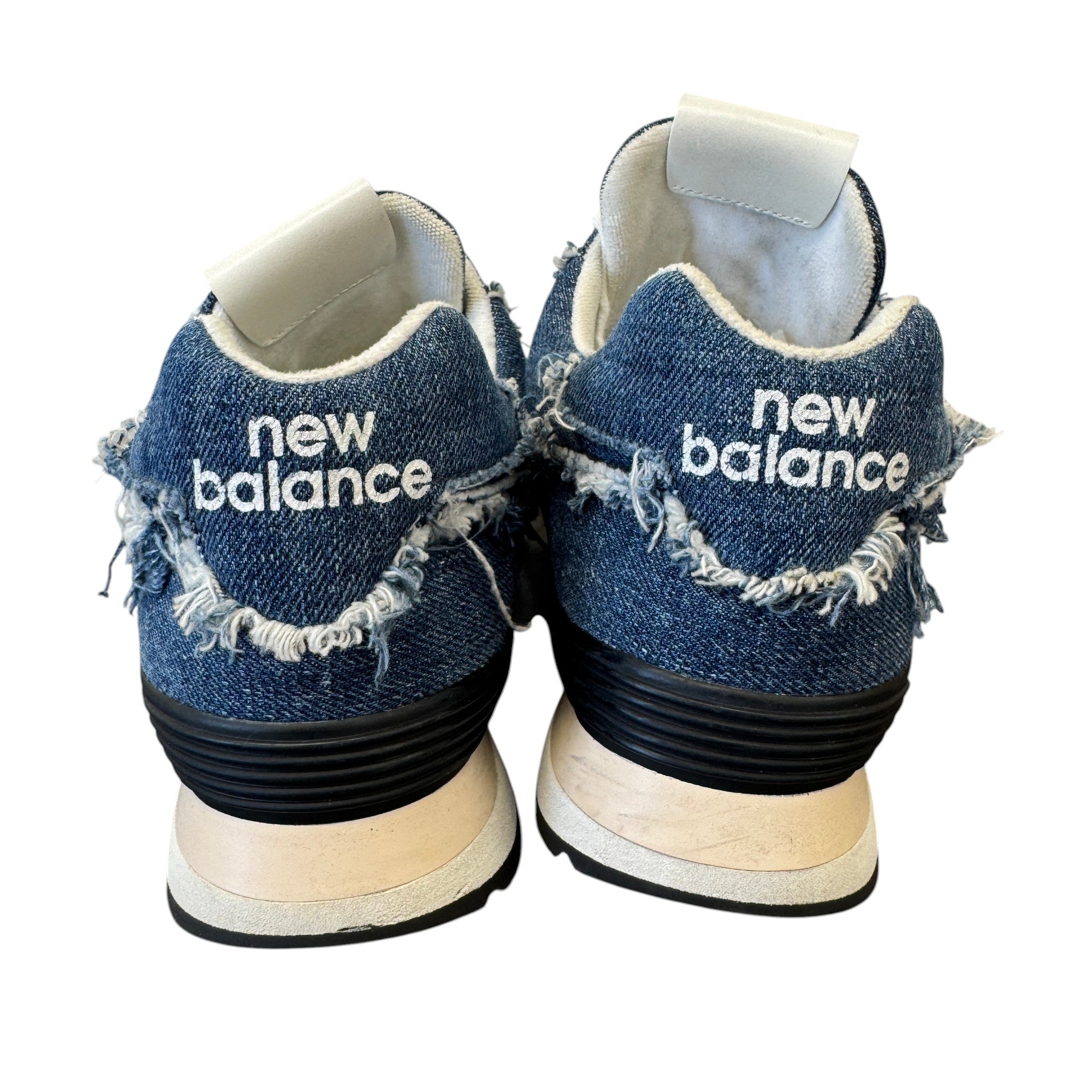 Women's X New Balance 574 Denim Low Trainers Blue Size EU 38 / UK 5