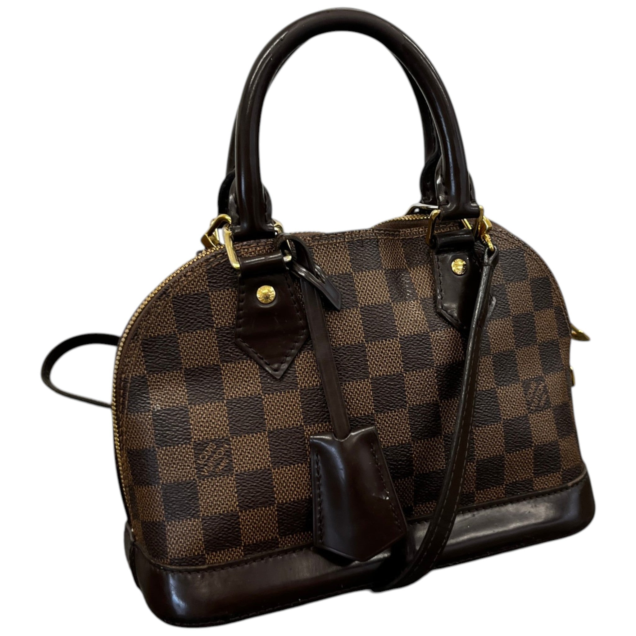 Women's Alma Bb Damier Ebene Handbag Brown