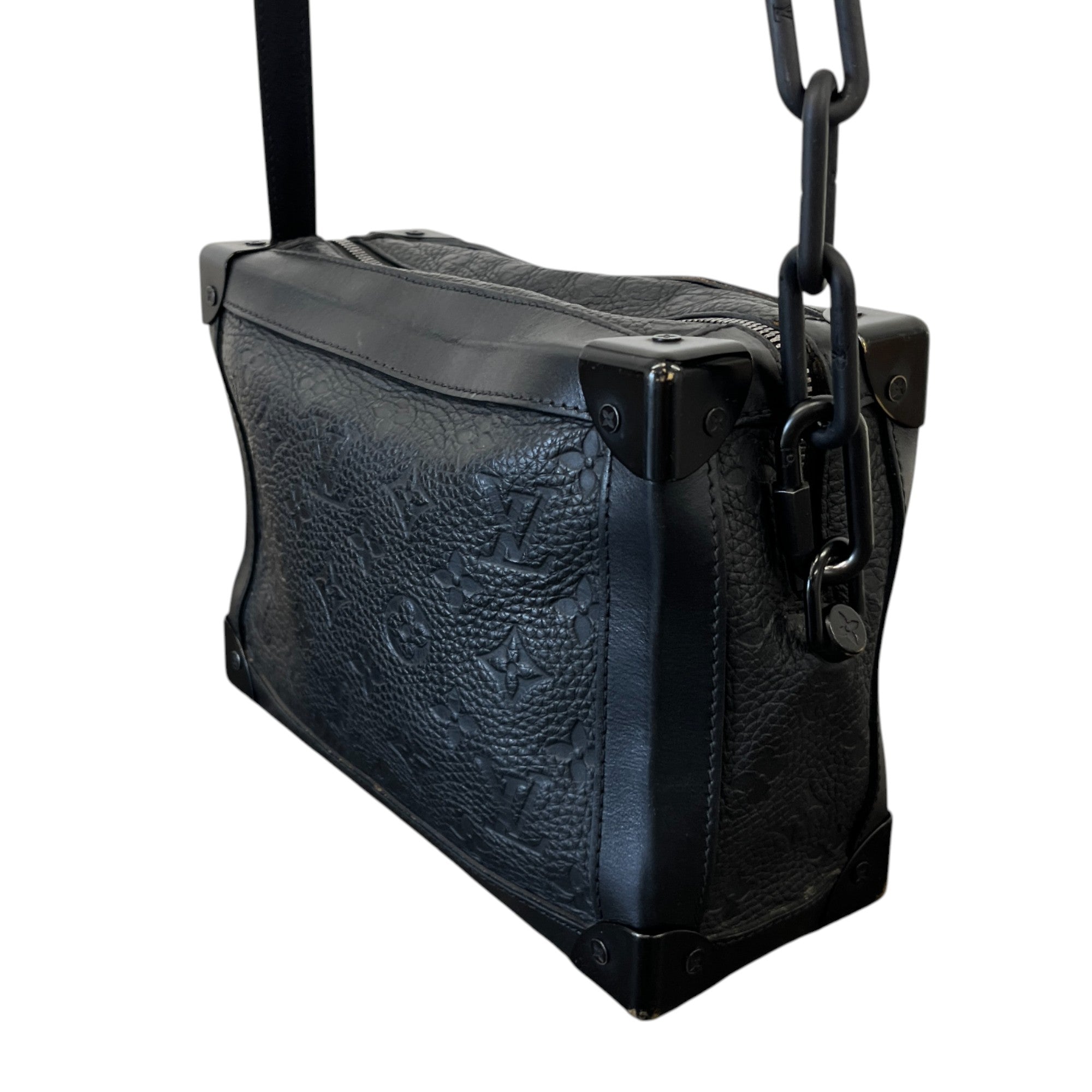 Men's Monogram Trunk Crossbody Bag Black
