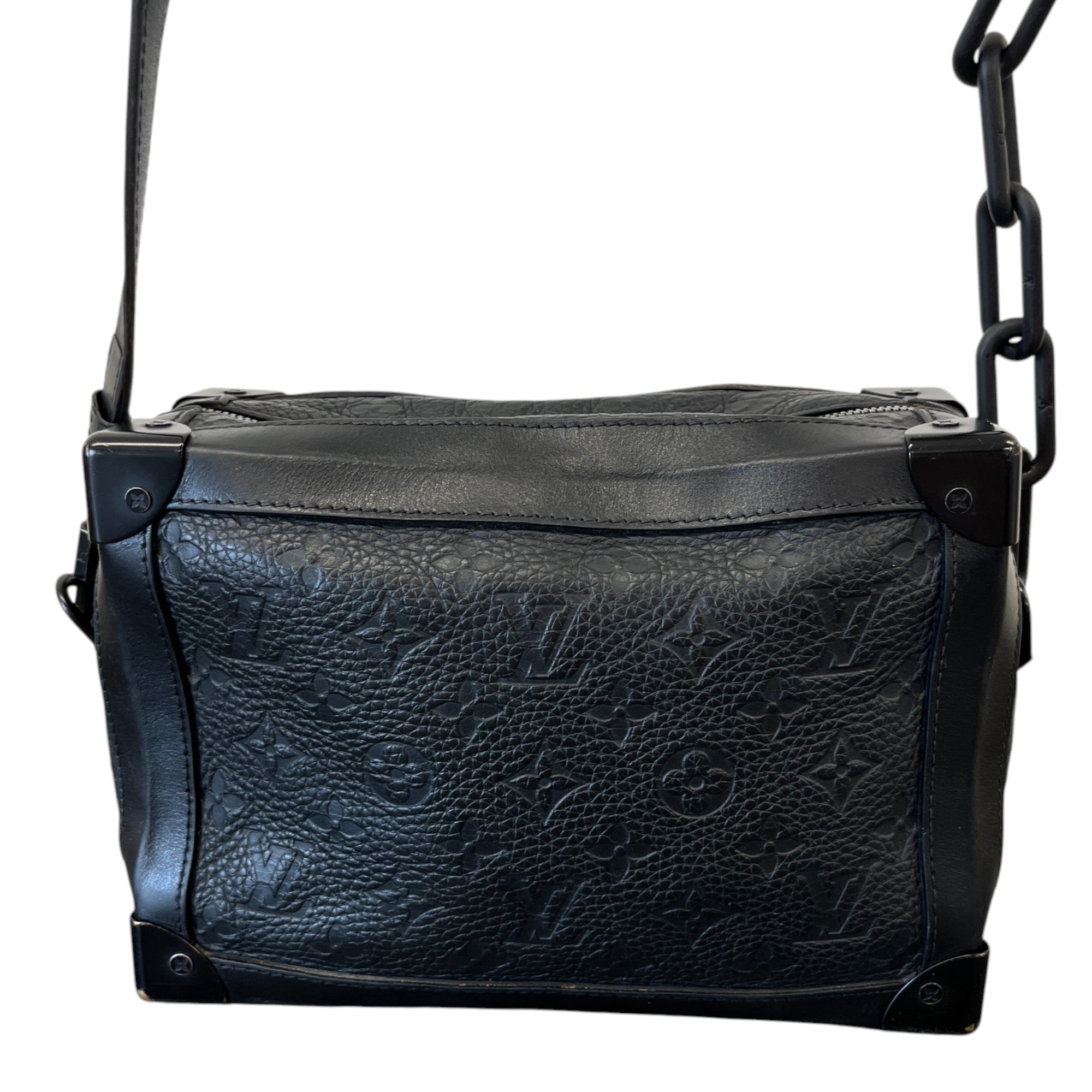 Men's Monogram Trunk Crossbody Bag Black