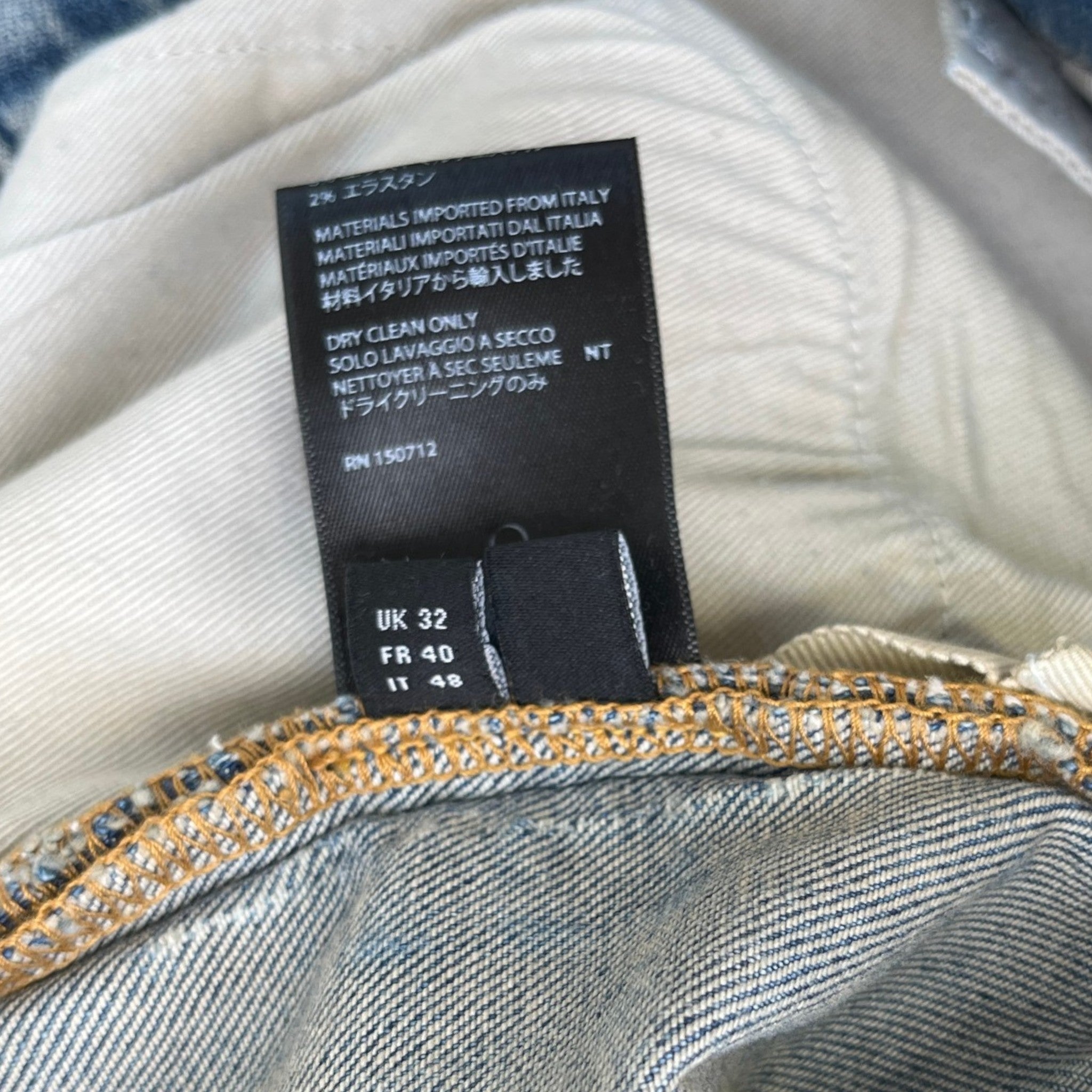 Men's Distressed Jeans Blue Size Waist 32"