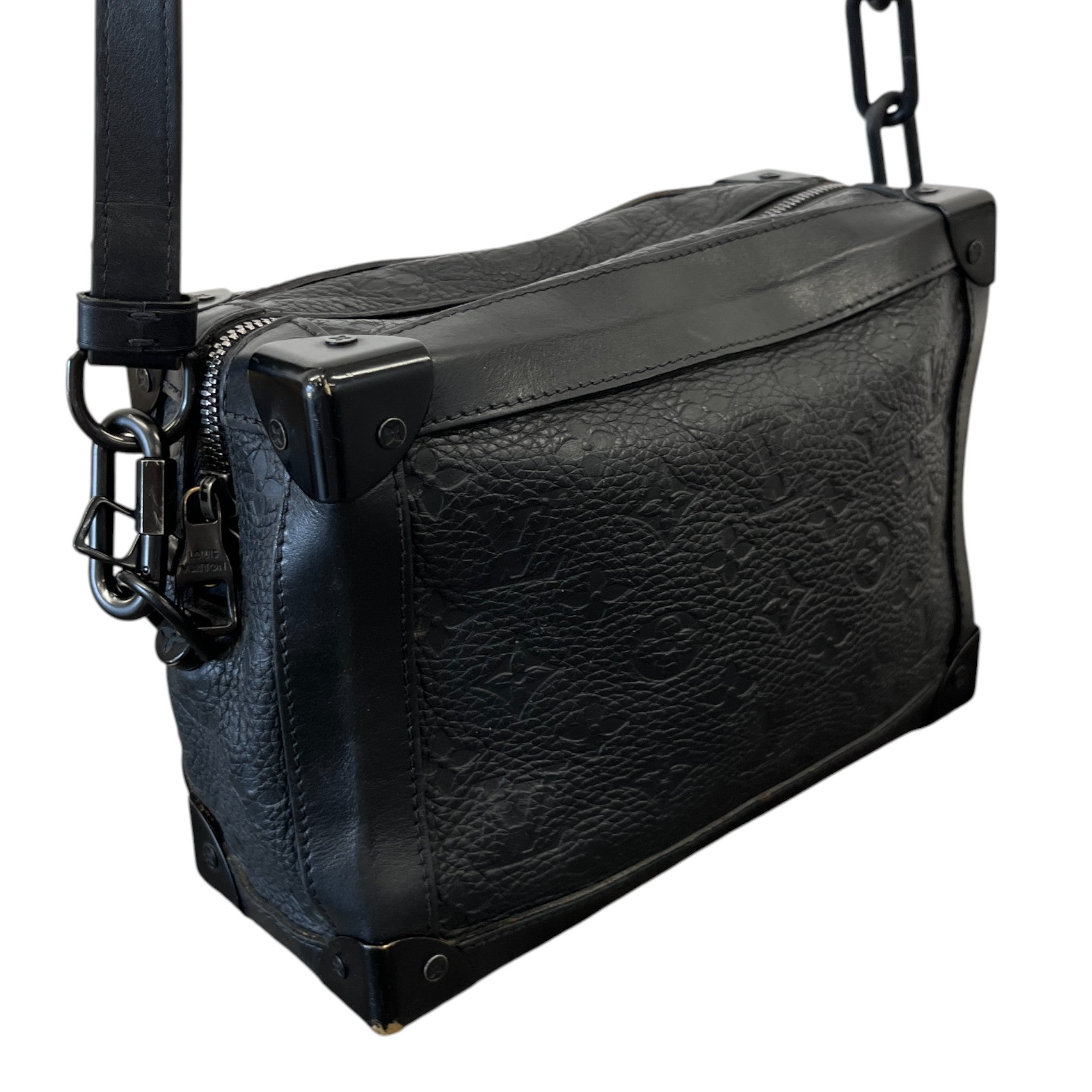 Men's Monogram Trunk Crossbody Bag Black