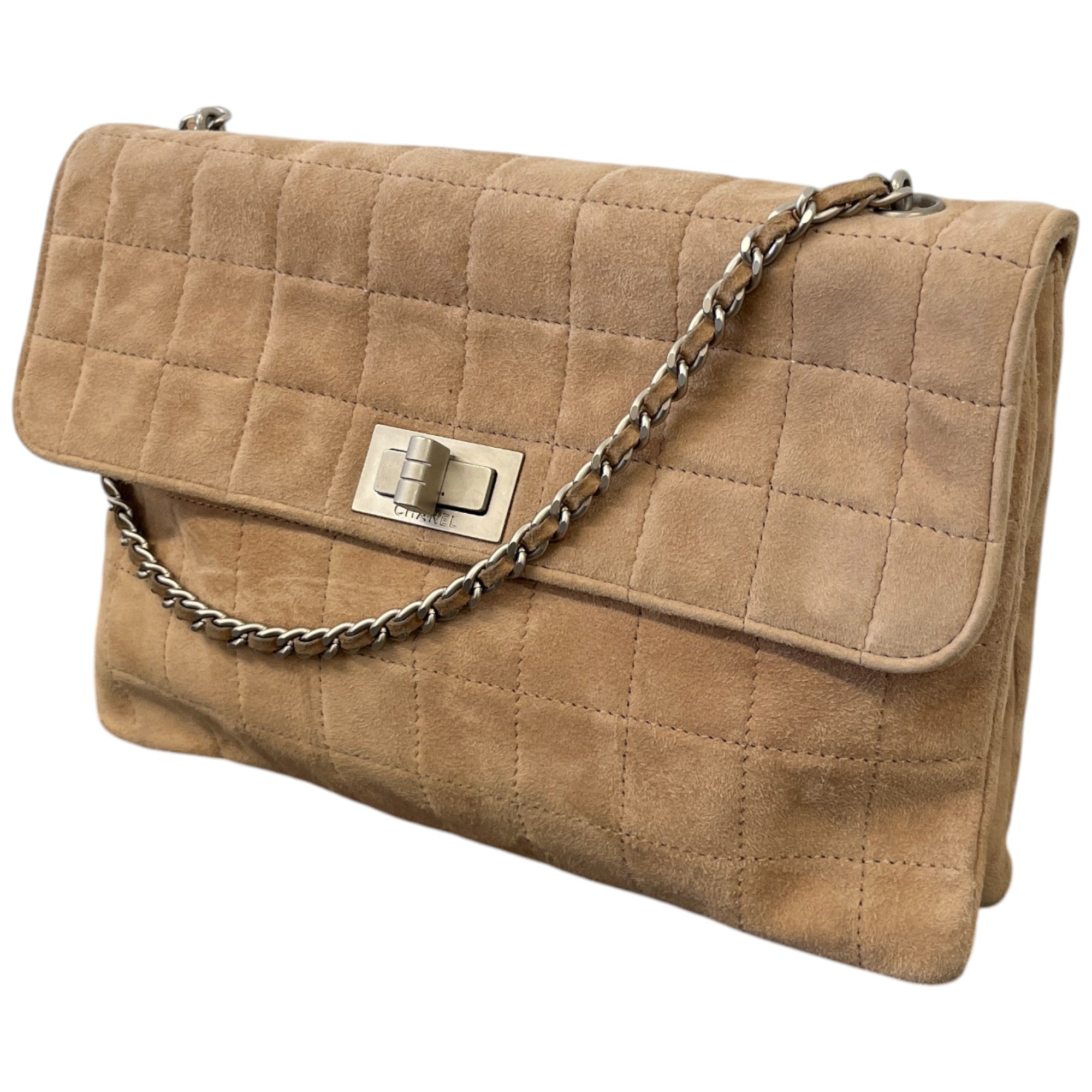 Women's Vintage Suede 2.55 Reissue Flap Handbag Beige