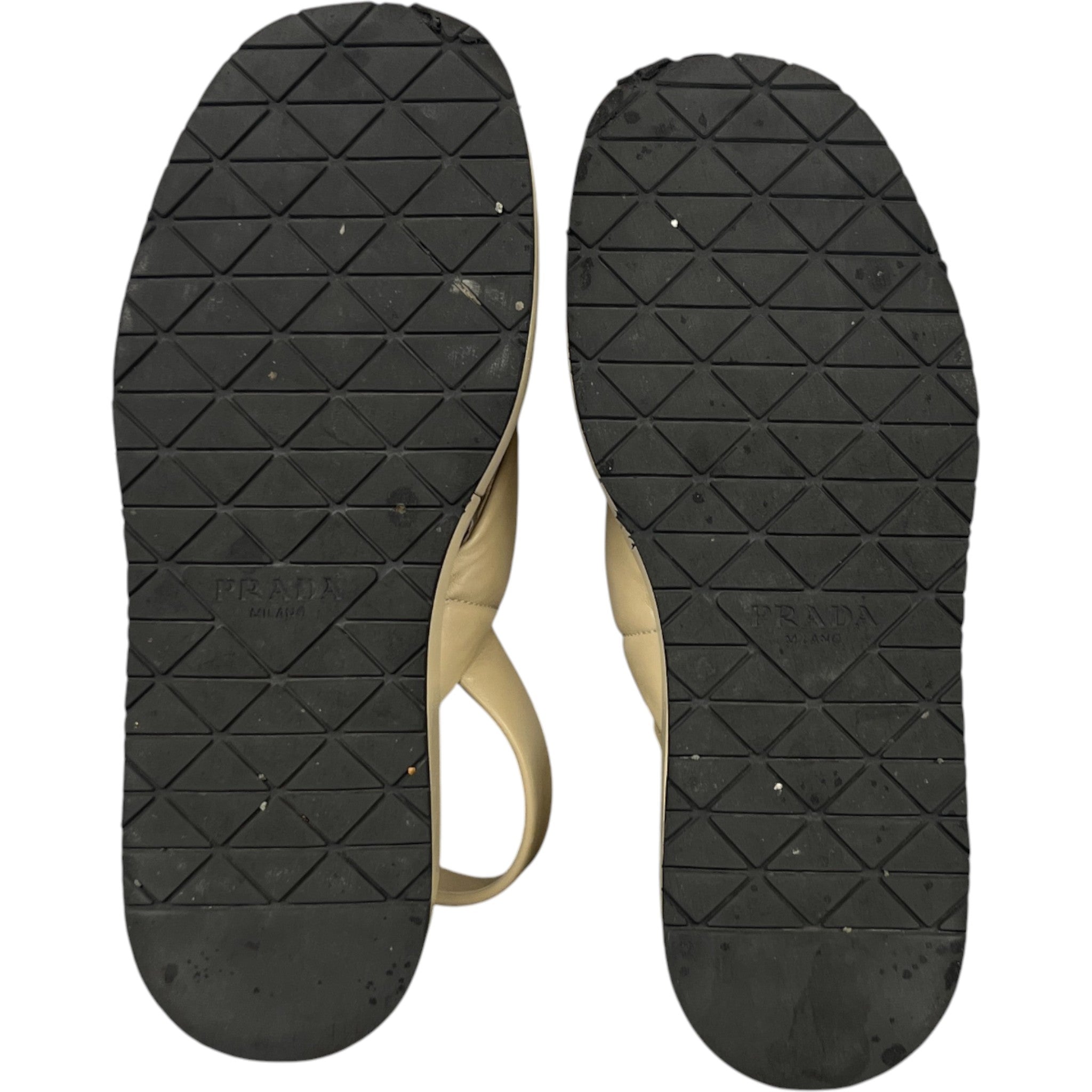 Women's Quilted Platform Sandals Beige Size EU 38.5 / UK 5.5