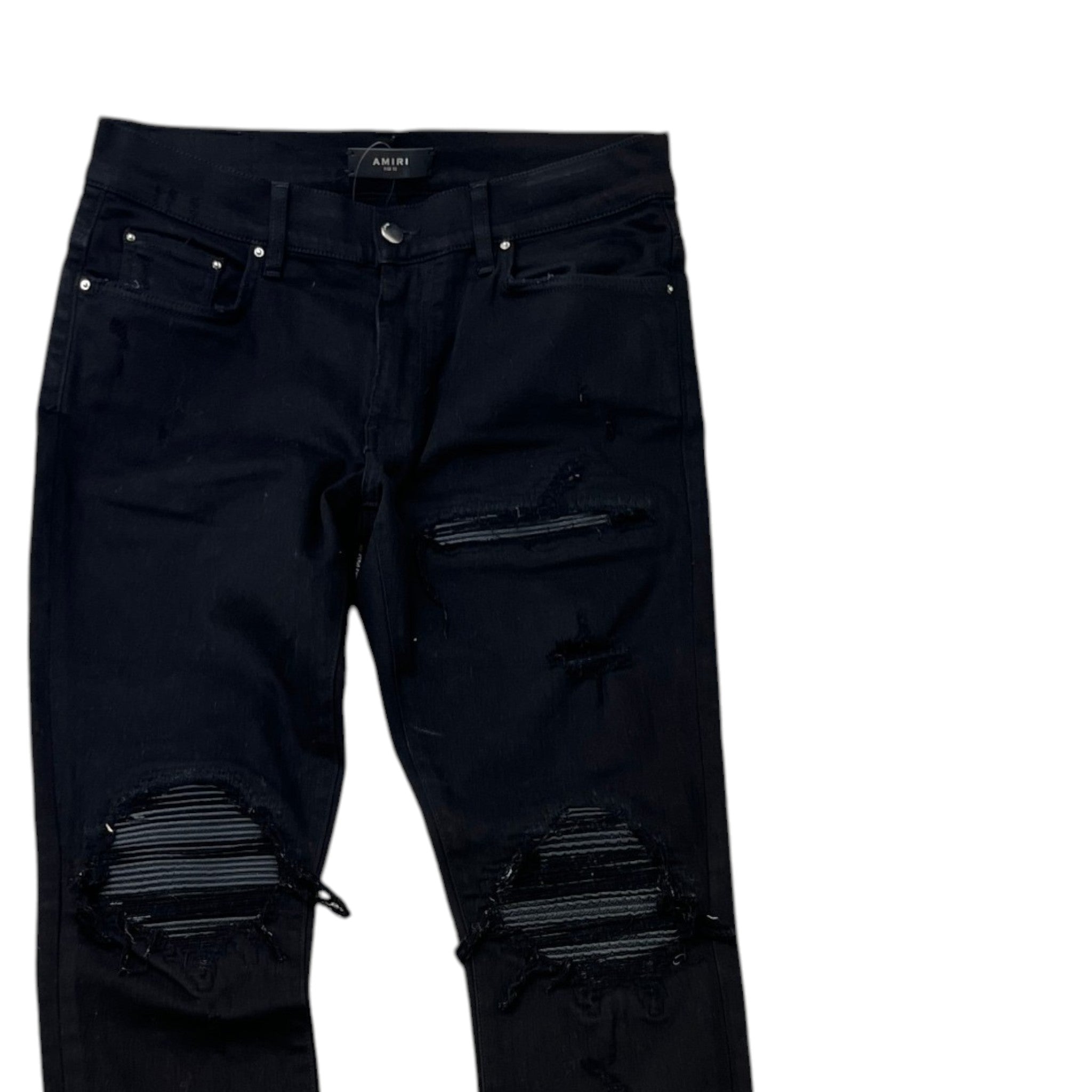Men's Mx1 Distressed Skinny Jeans Black Size Waist 32"