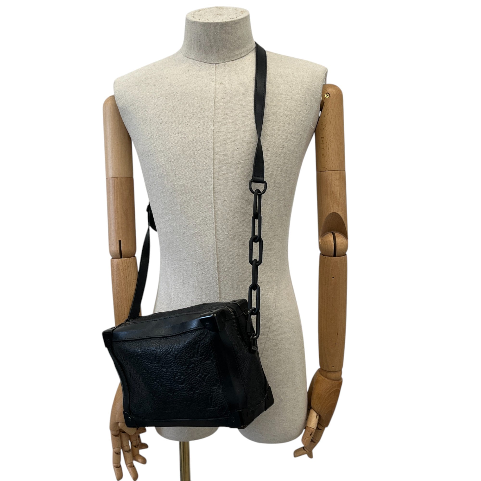 Men's Monogram Trunk Crossbody Bag Black