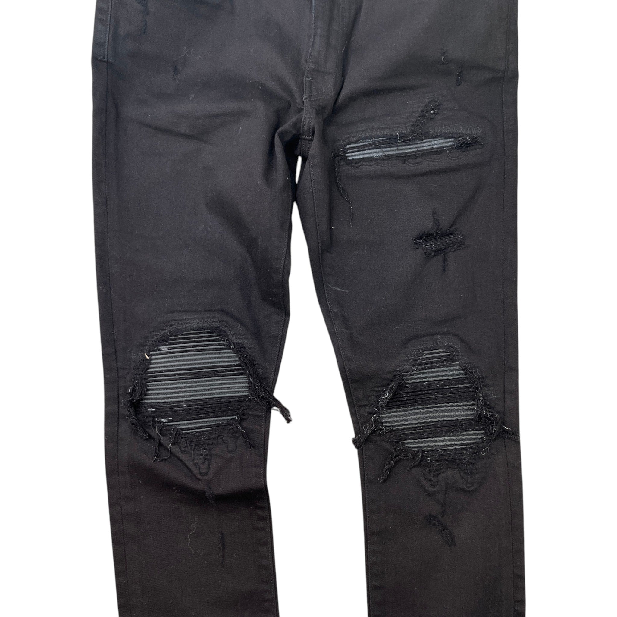 Men's Mx1 Distressed Skinny Jeans Black Size Waist 32"
