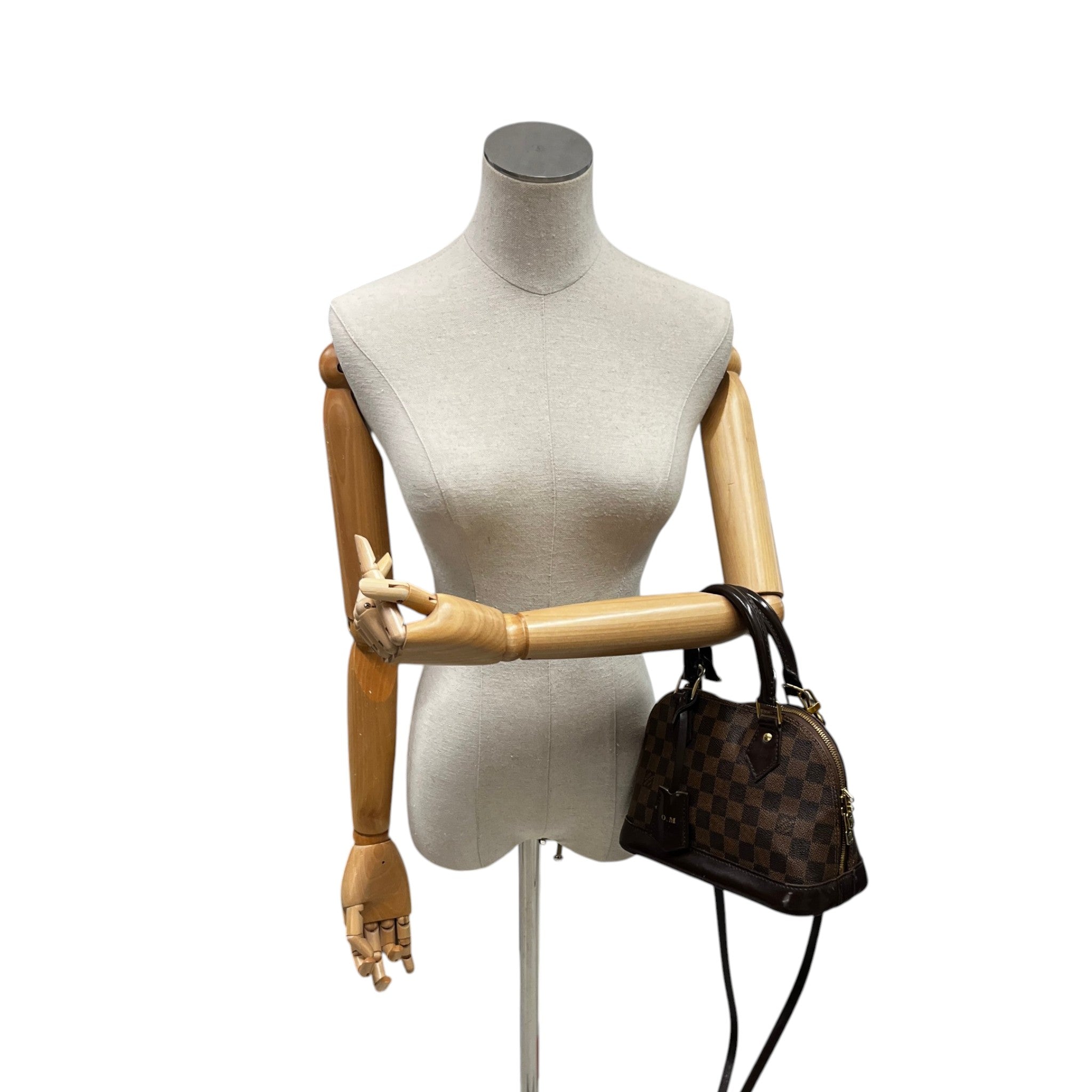 Women's Alma Bb Damier Ebene Handbag Brown