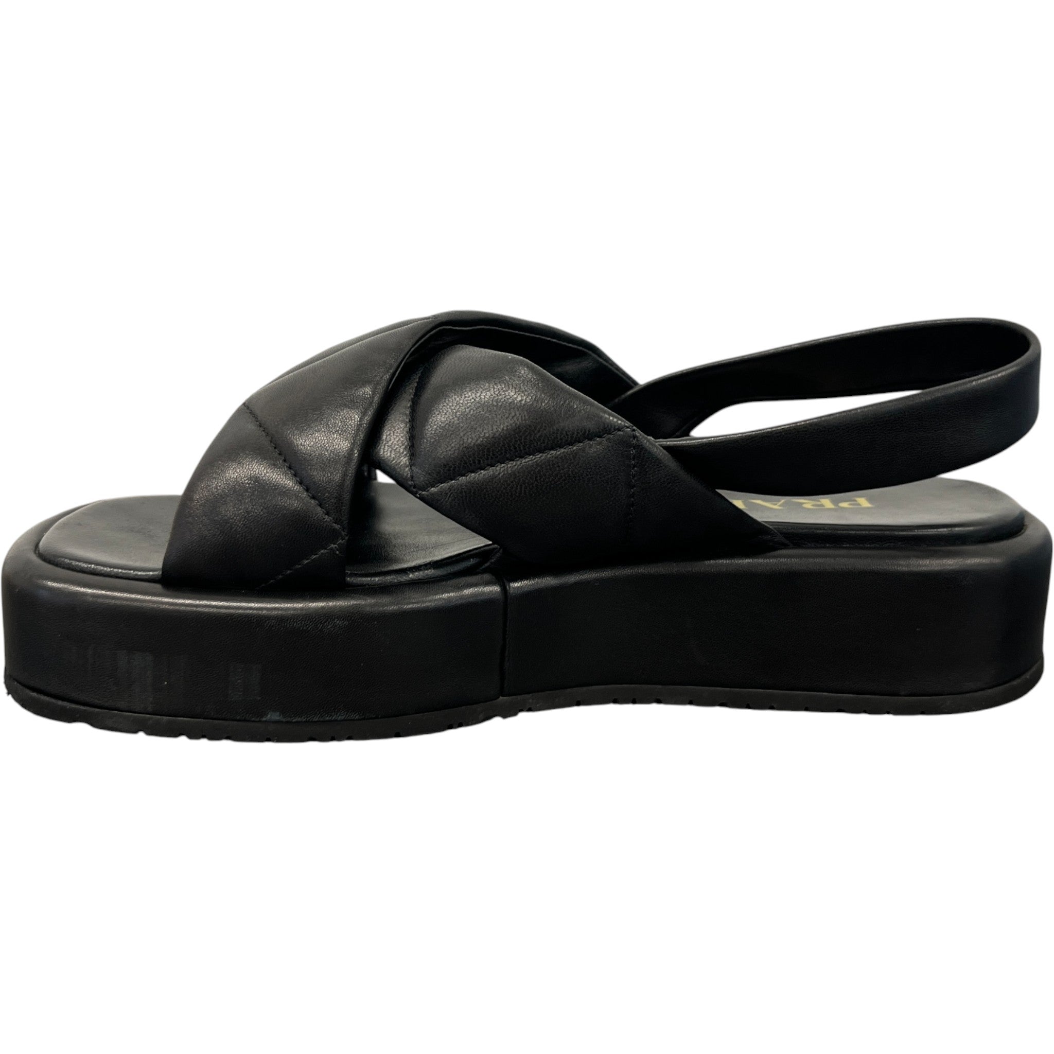 Women's Quilted Platform Sandals Black Size EU 38.5 / UK 5.5