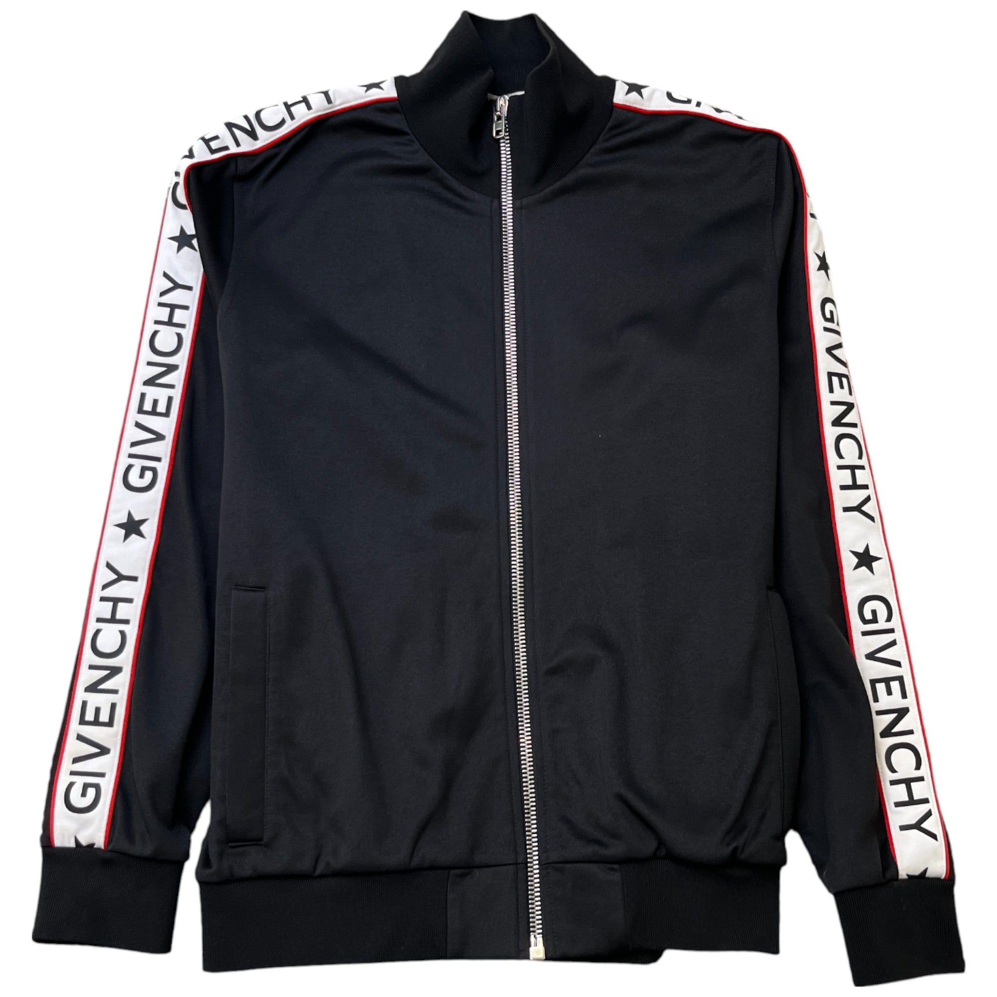 Men's Tape Logo Track Jacket Black Size M