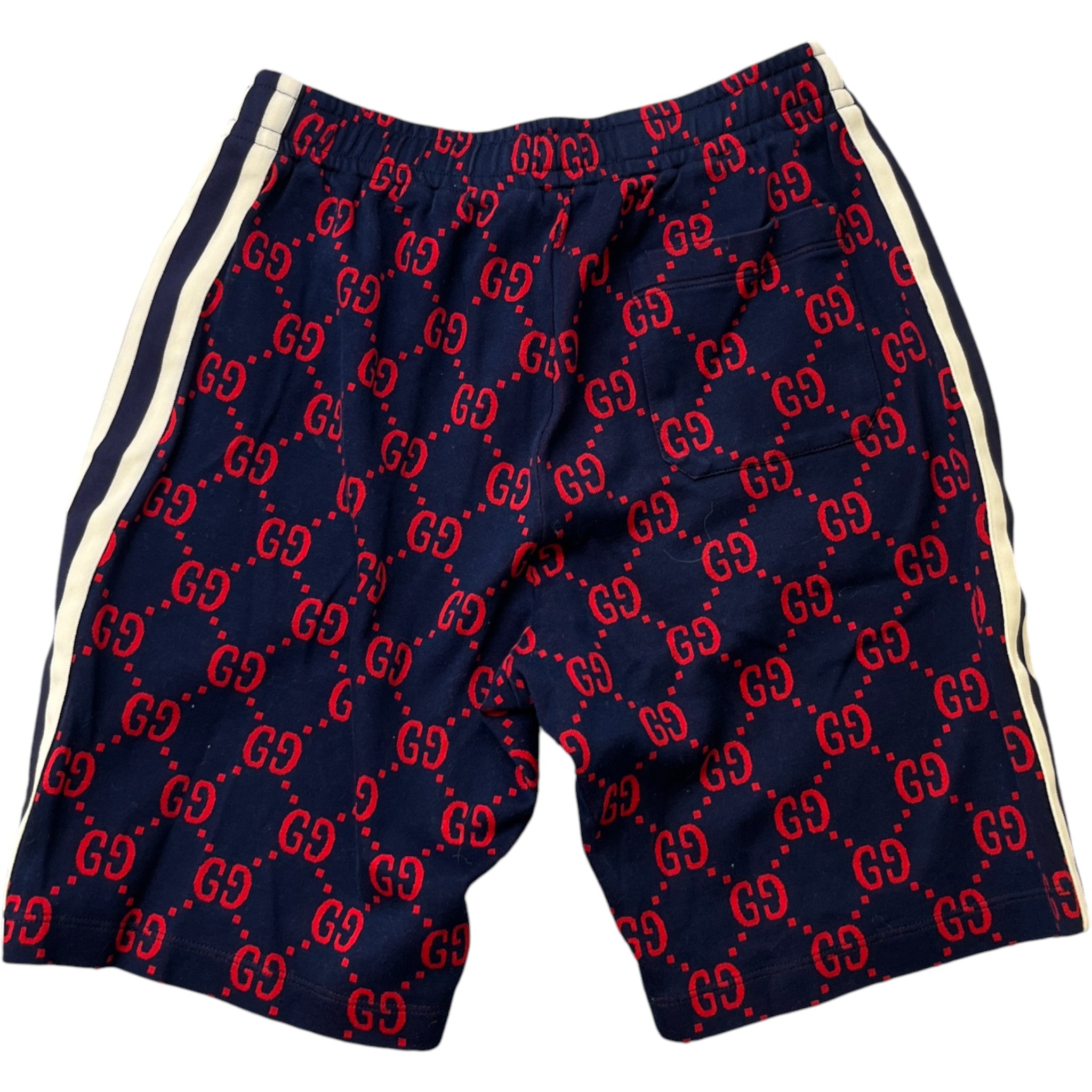 Men's Gg Monogram Jacquard Shorts Navy Size XS