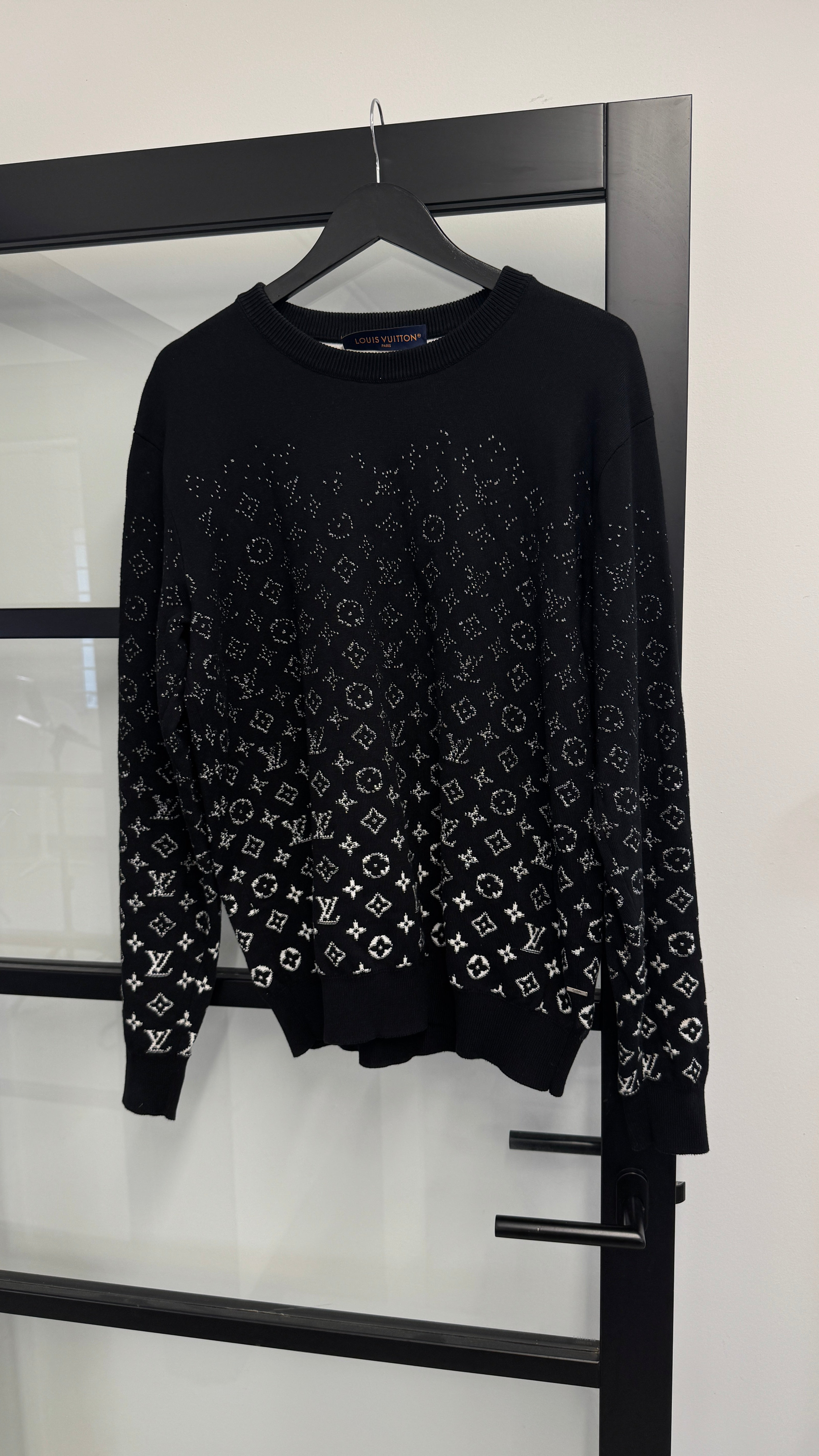 Men's Gradient Monogram Jumper Black Size M