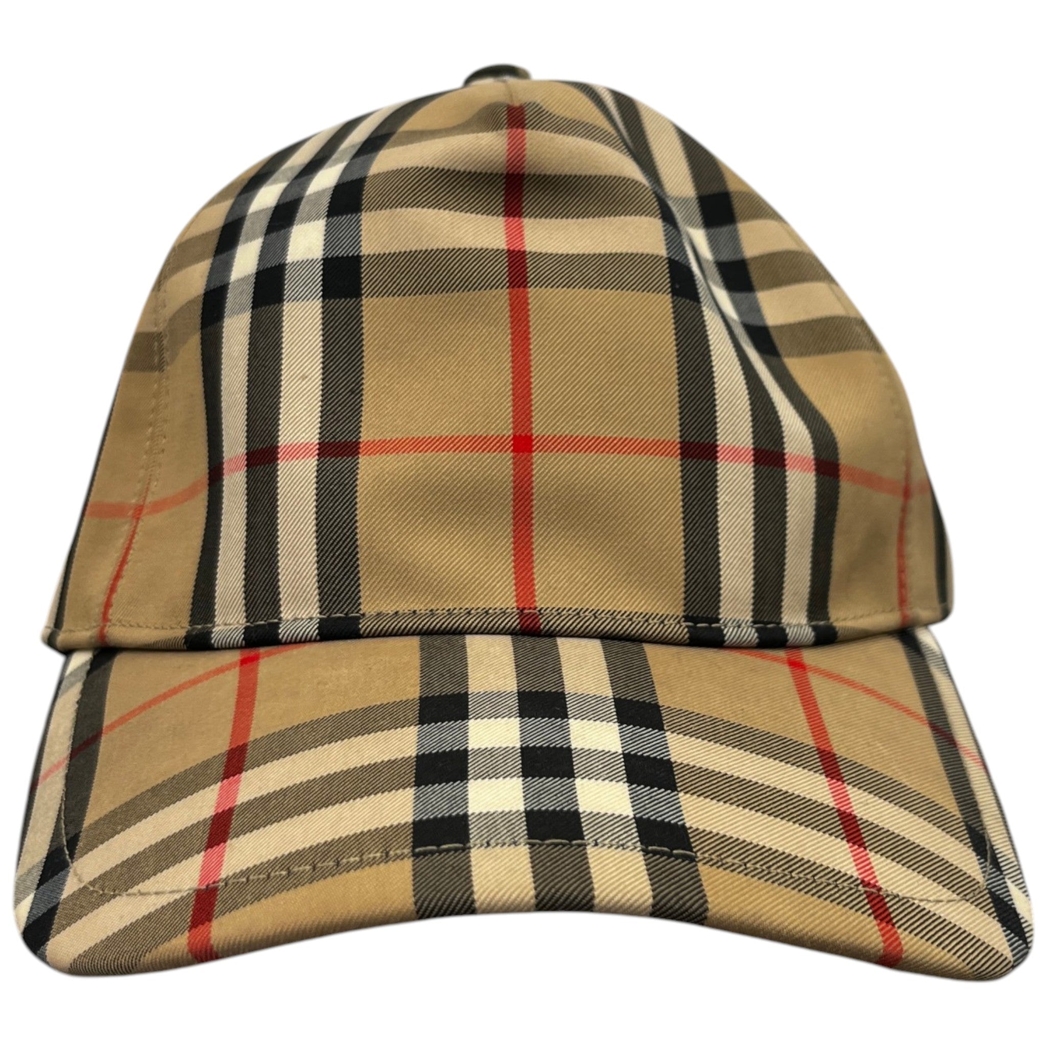 Men's Checkered Cap Beige Size S