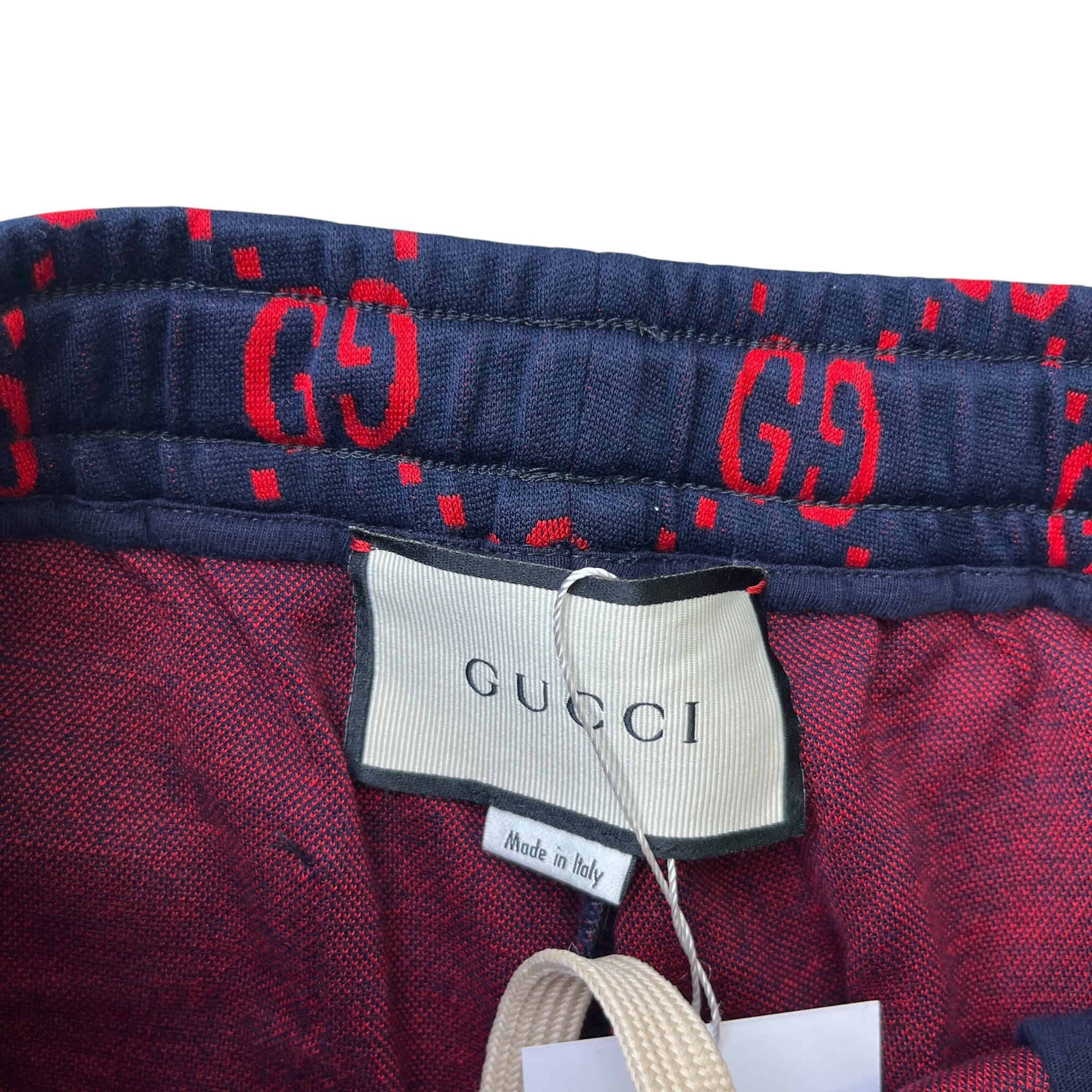 Men's Gg Monogram Jacquard Shorts Navy Size XS