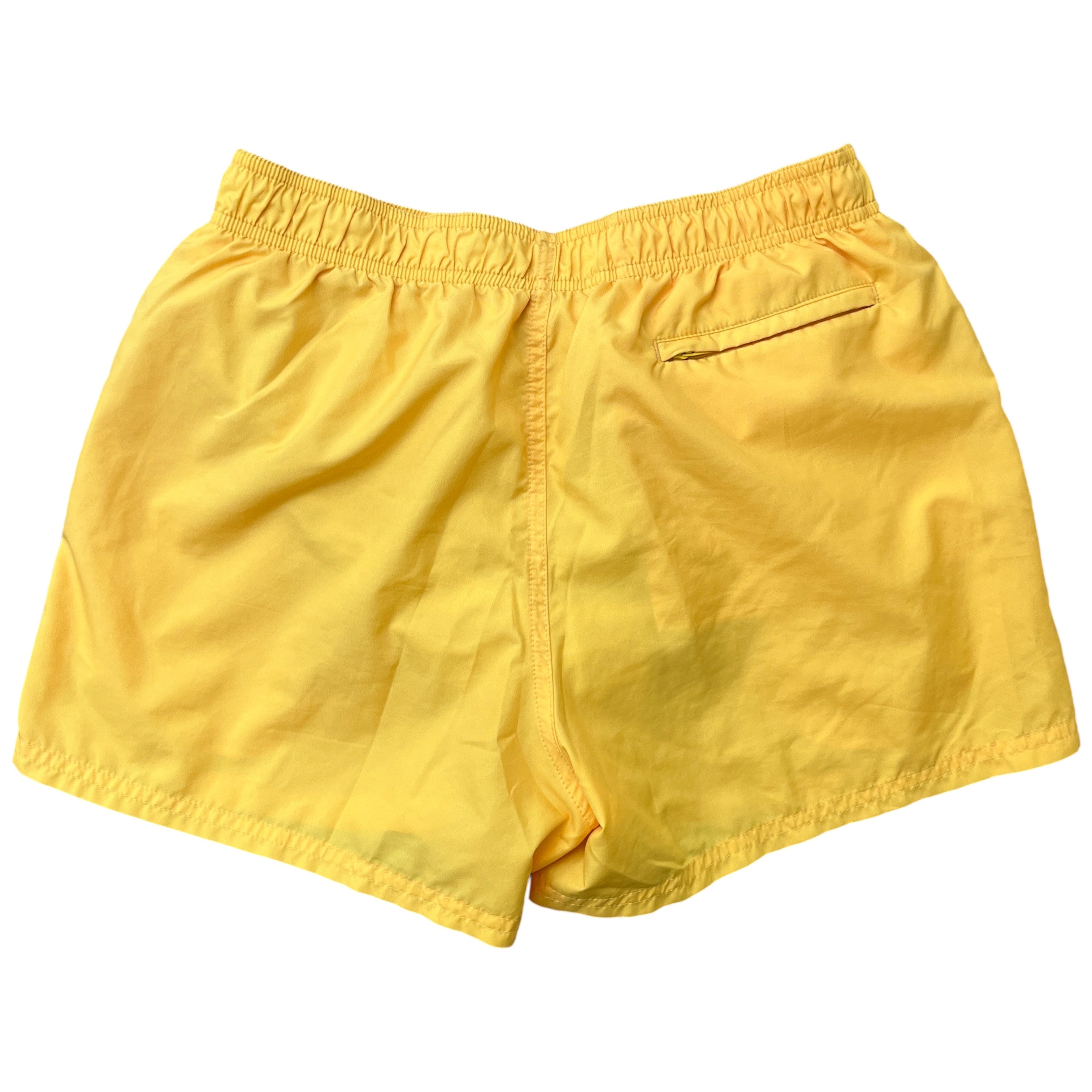Men's Logo Print Swim Shorts Yellow Size M