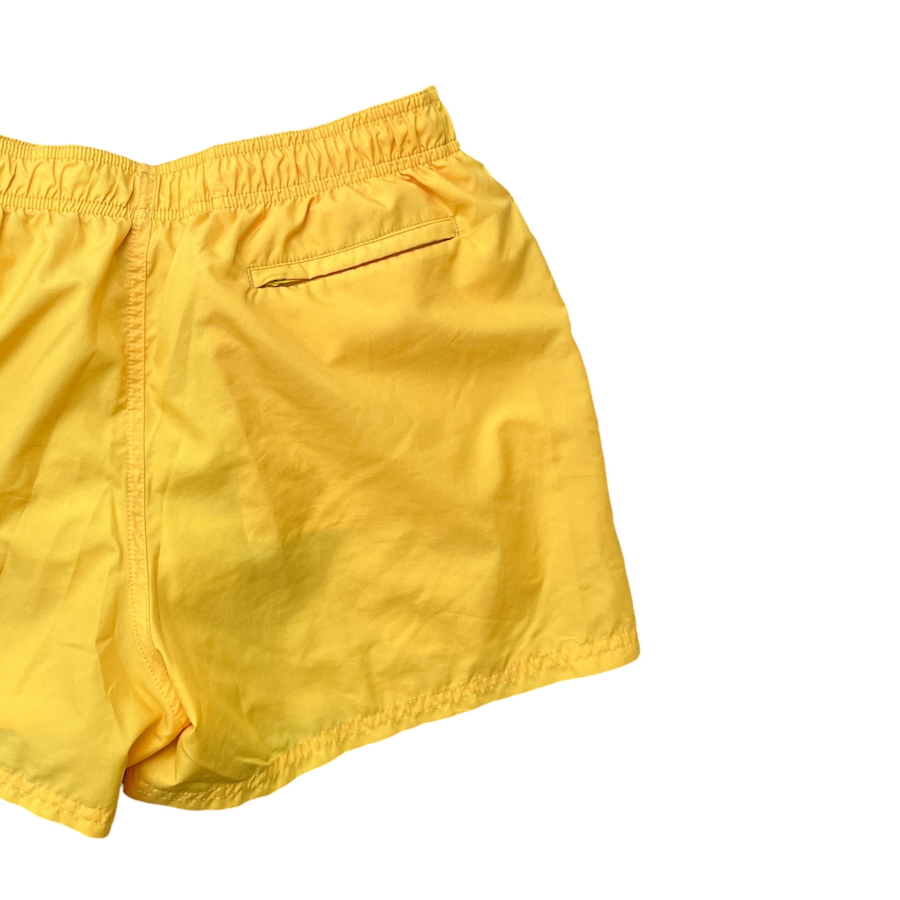 Men's Logo Print Swim Shorts Yellow Size M