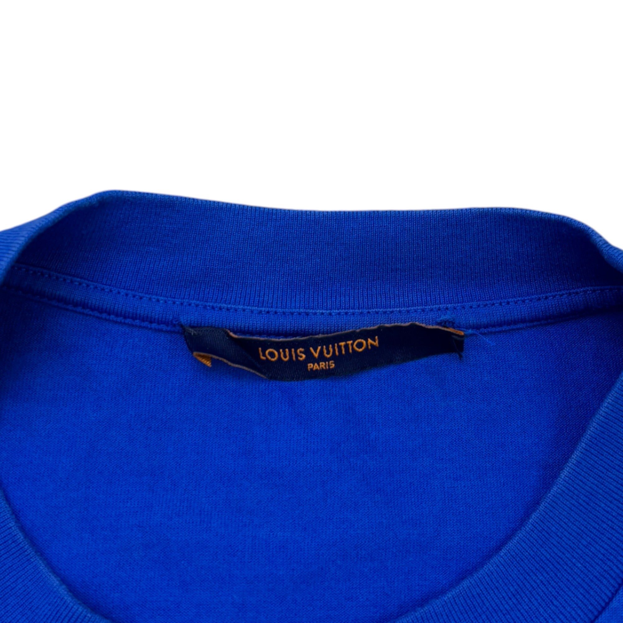 Men's Gradient Monogram T-Shirt Blue Size S