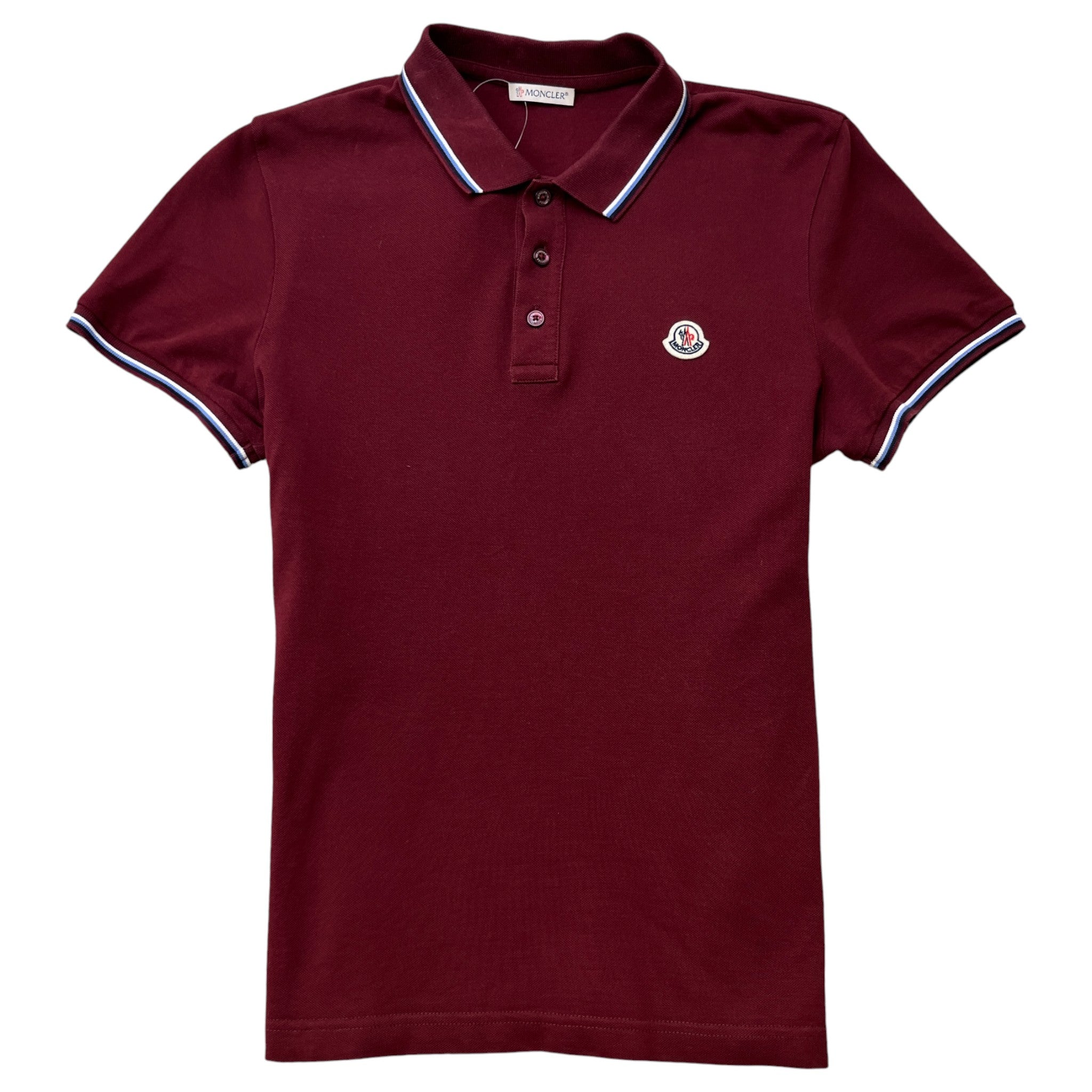Men's Maglia Manica Corta Polo Shirt Burgundy Size S