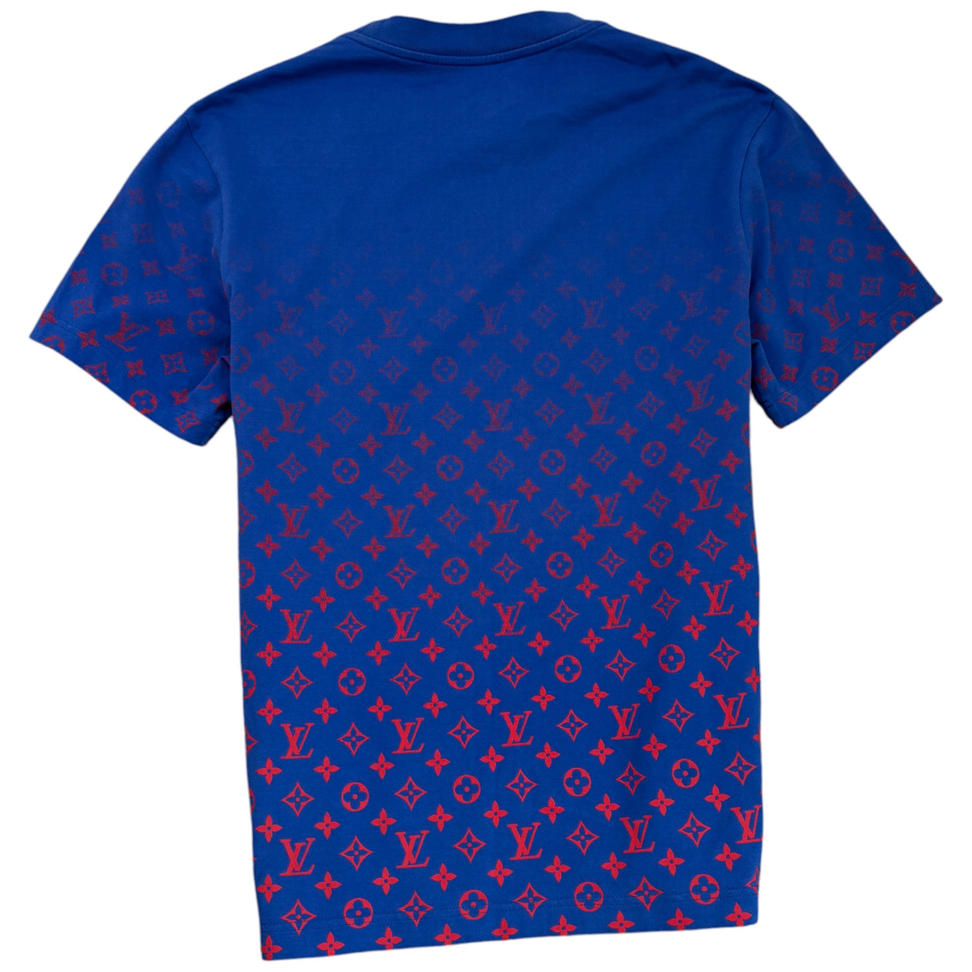 Men's Gradient Monogram T-Shirt Blue Size S