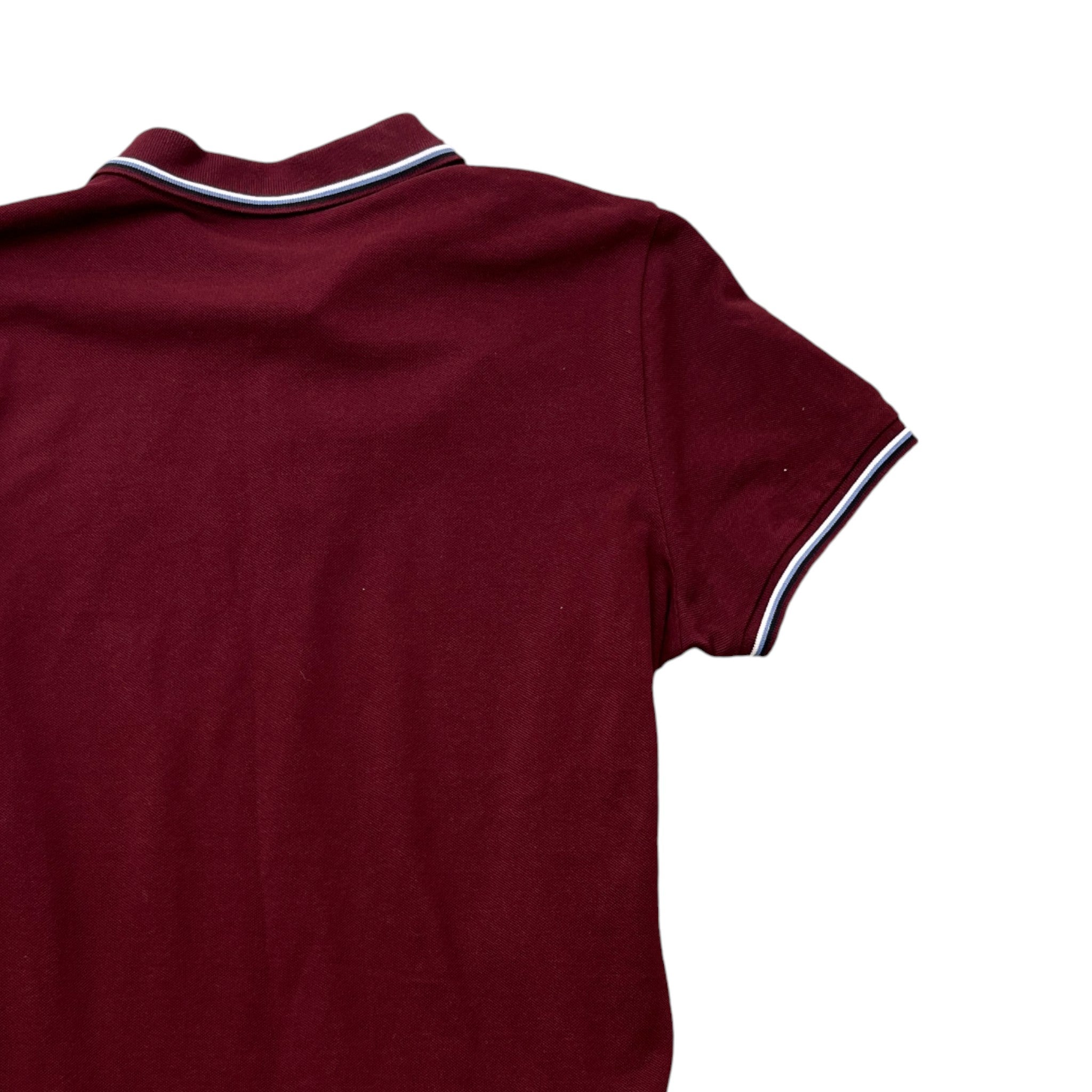 Men's Maglia Manica Corta Polo Shirt Burgundy Size S