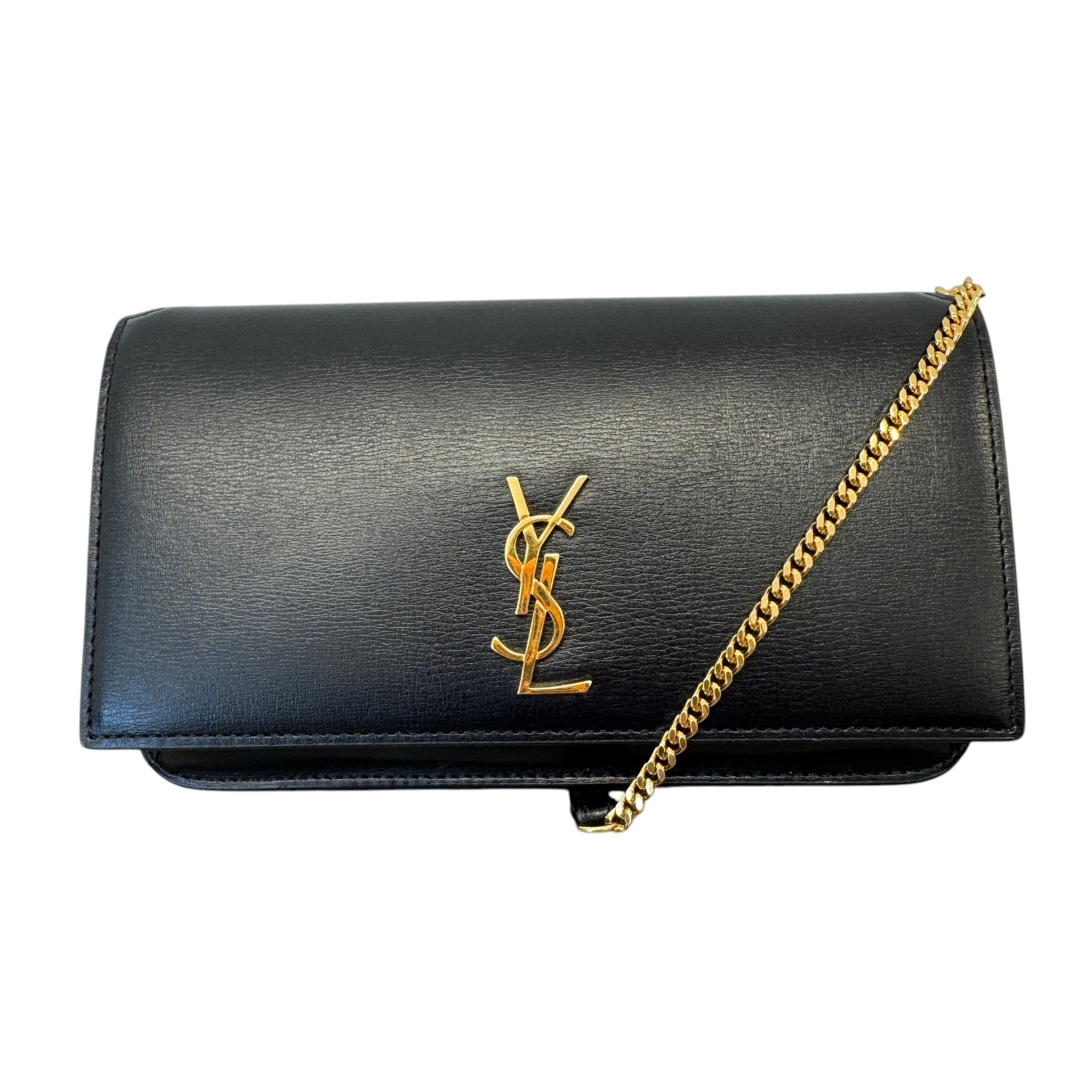 Women's Cassandre Phone Holder Wallet On Chain Bag Black