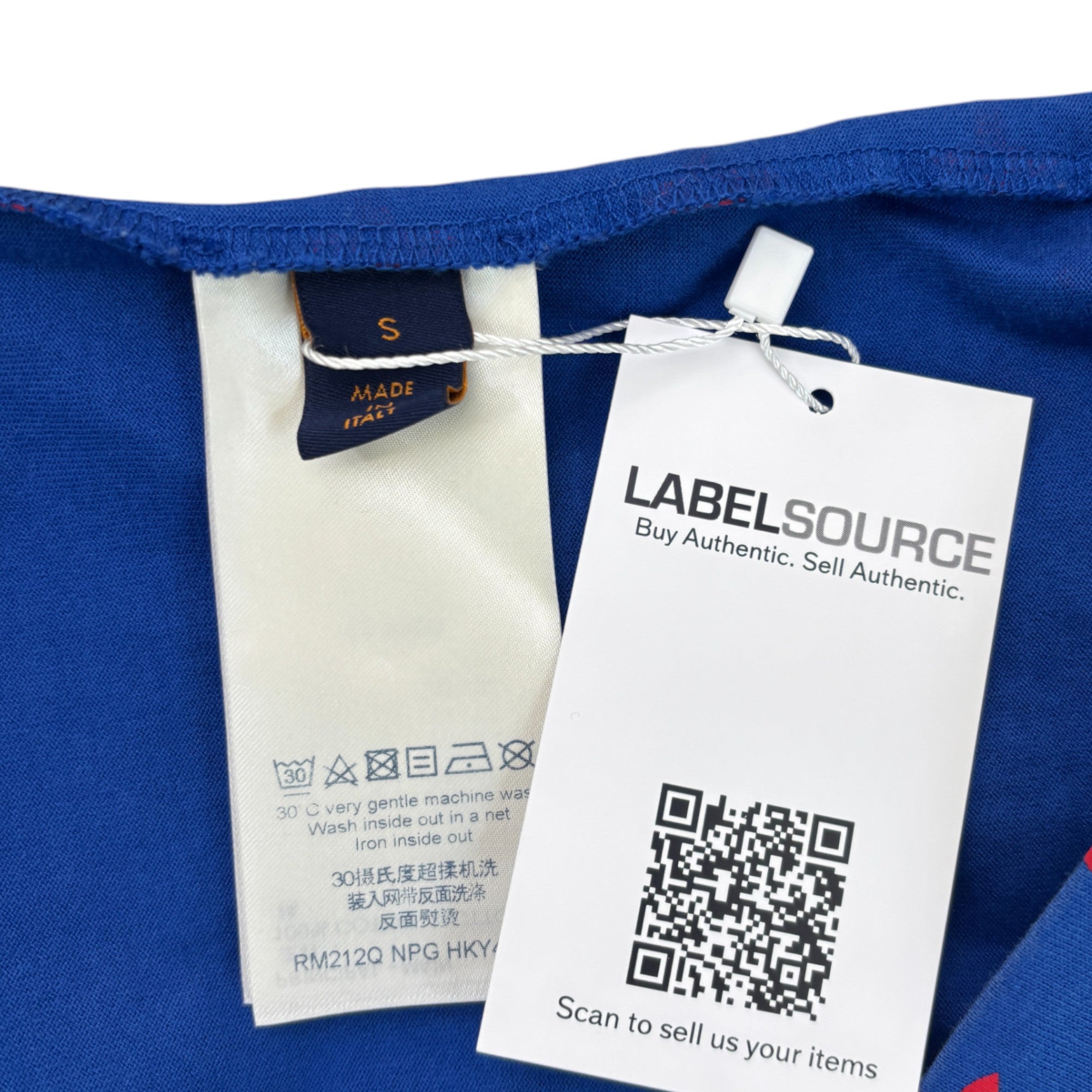 Men's Gradient Monogram T-Shirt Blue Size S