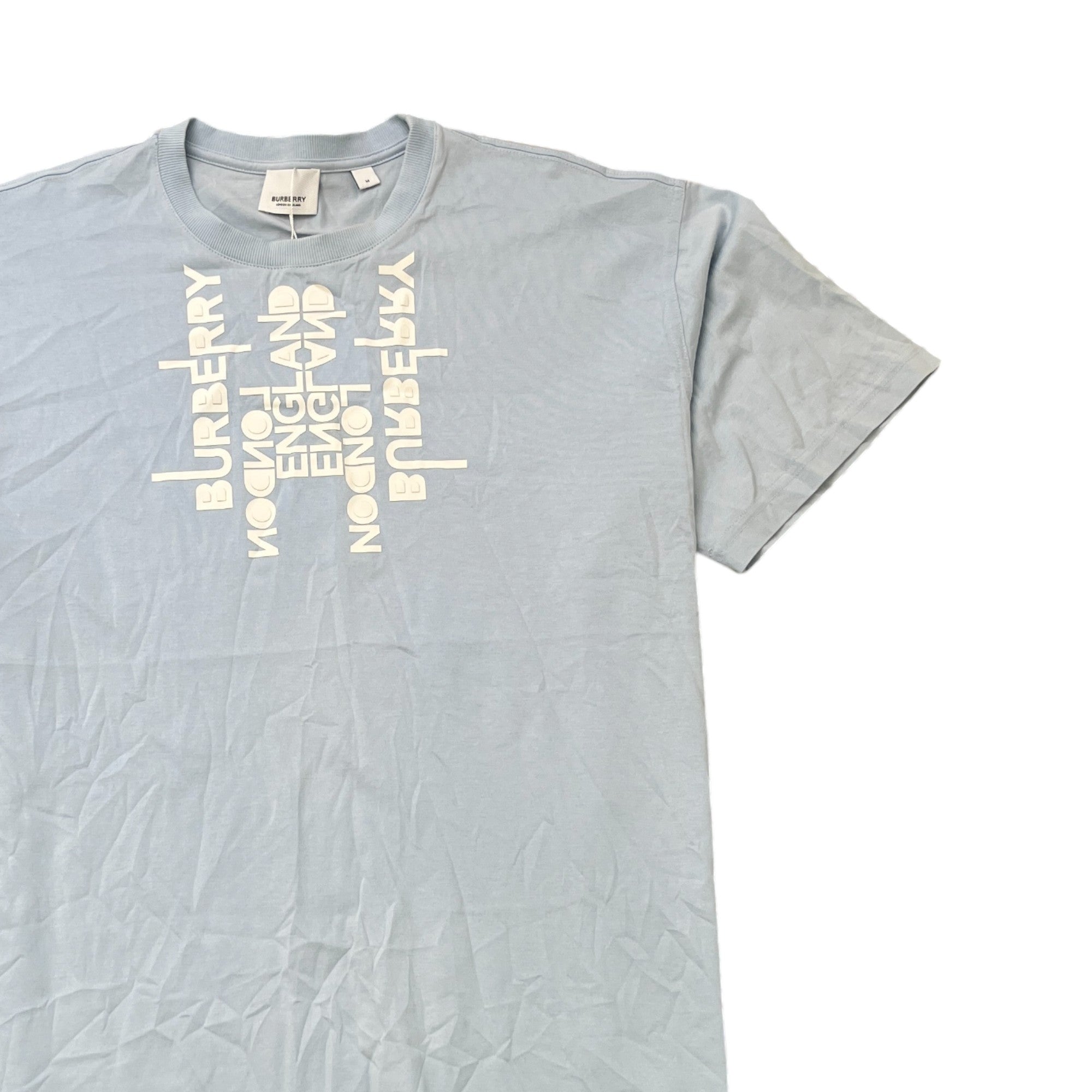 Men's Logo Print T-Shirt Blue Size M