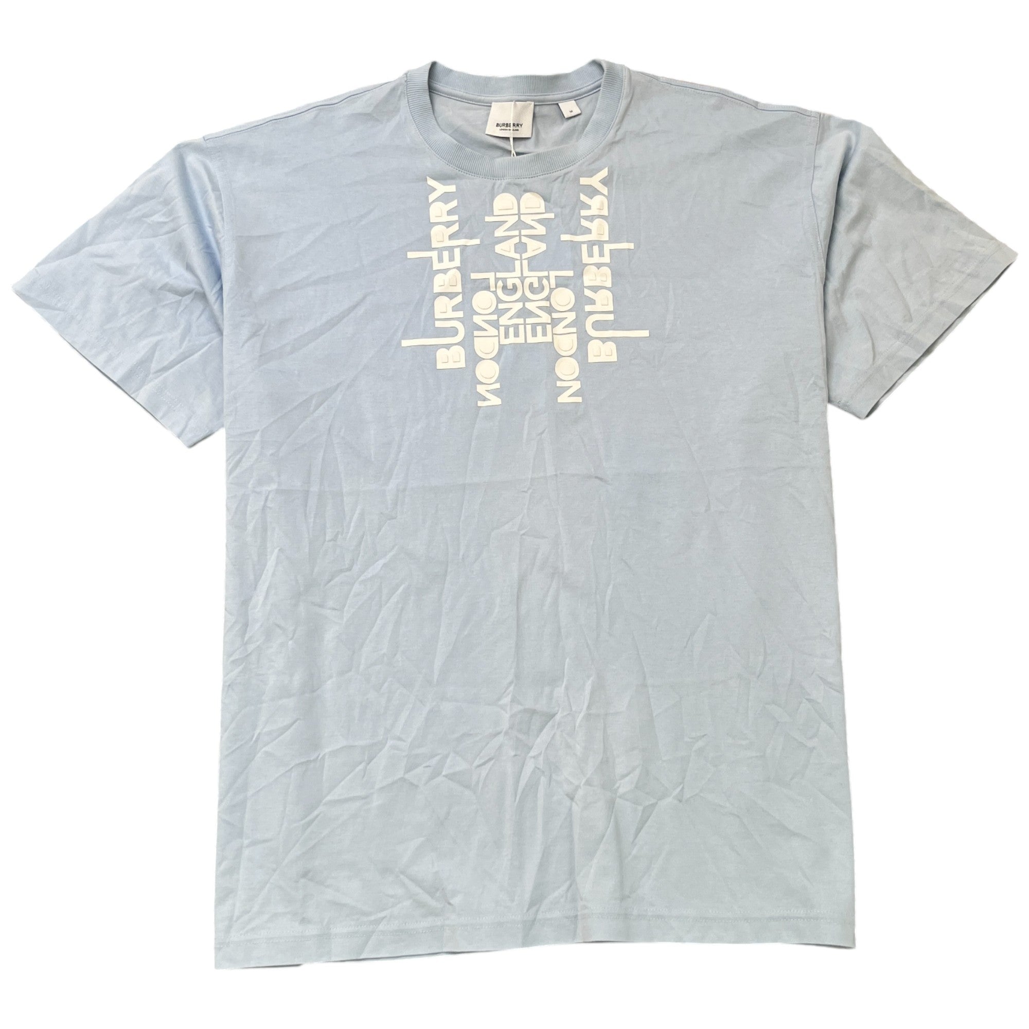 Men's Logo Print T-Shirt Blue Size M