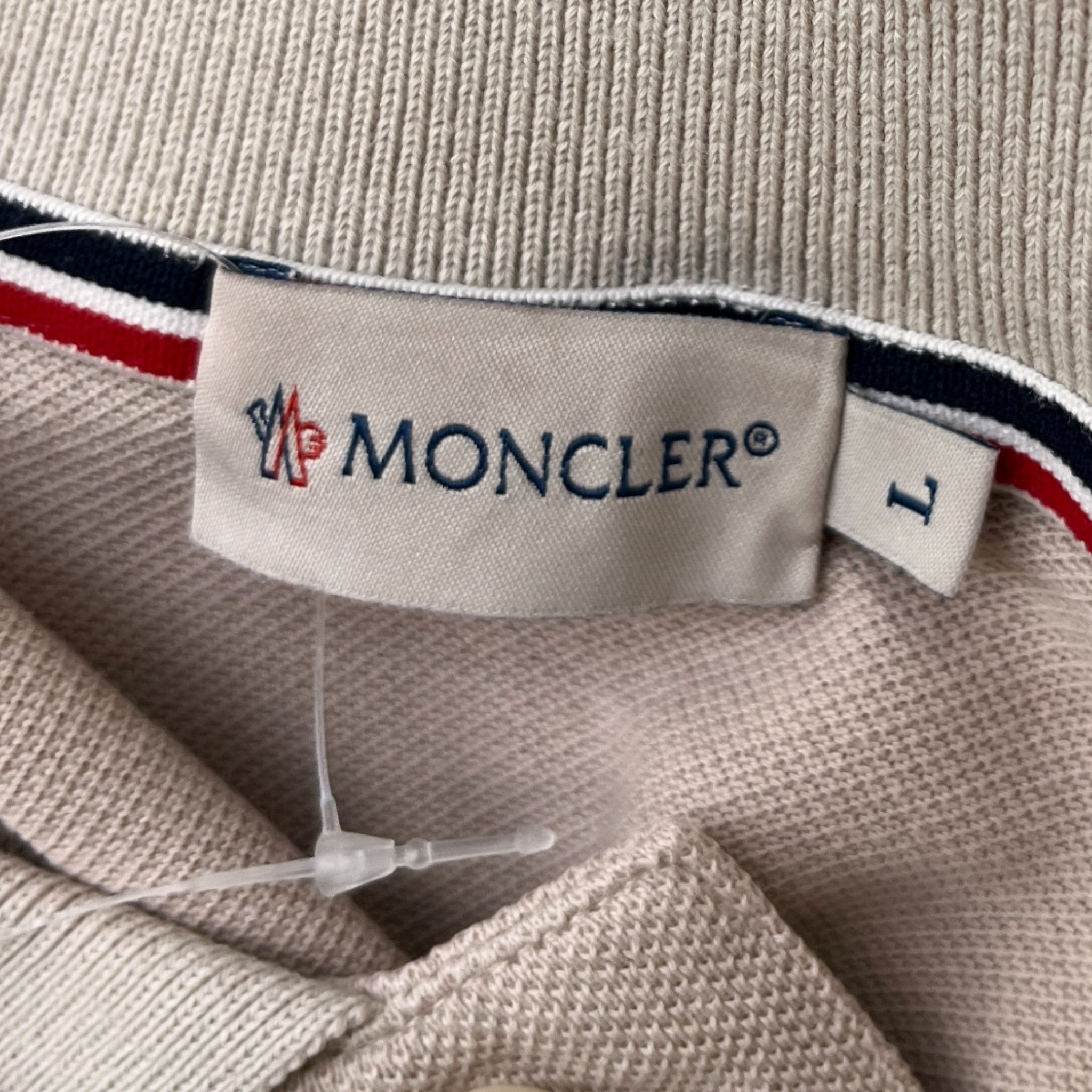 Men's Maglia Manica Lunga Polo Shirt Beige Size L