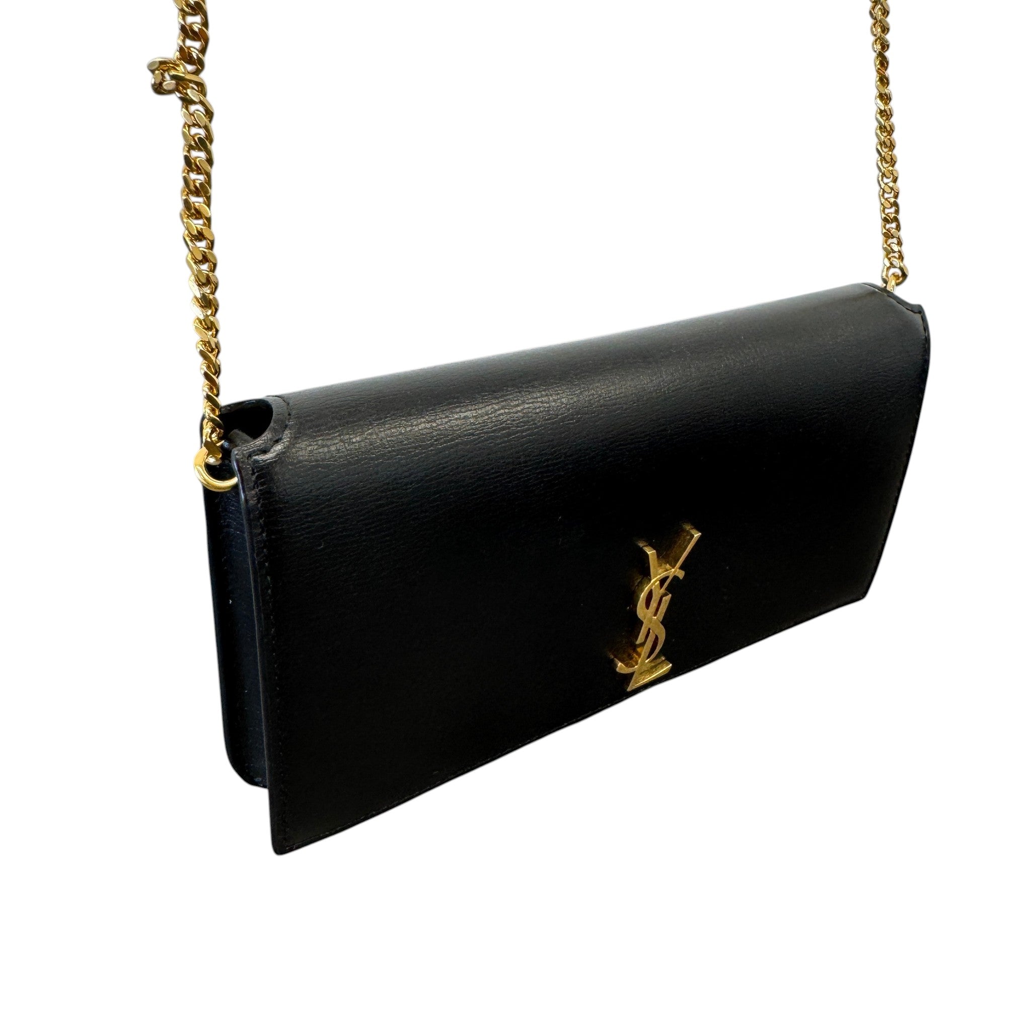 Women's Cassandre Phone Holder Wallet On Chain Bag Black