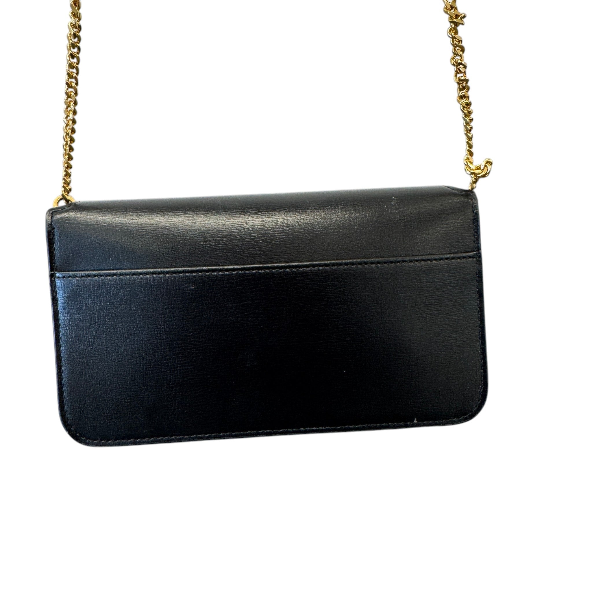 Women's Cassandre Phone Holder Wallet On Chain Bag Black