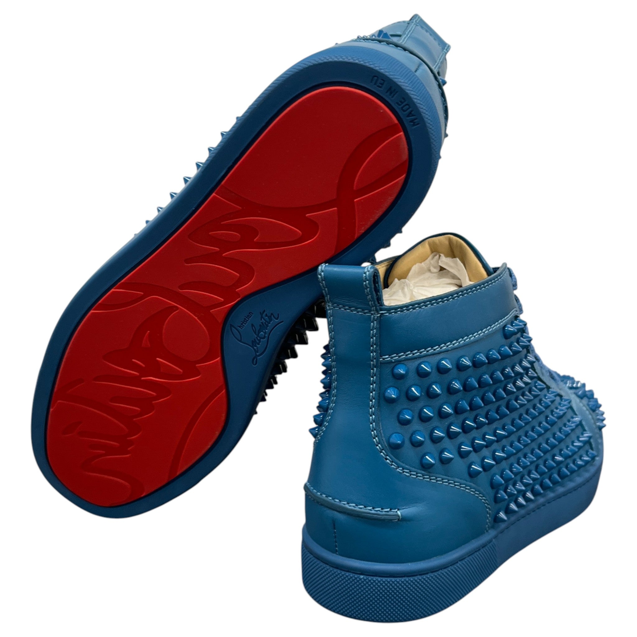 Men's Louis Flat Spike High Trainers Blue Size EU 40 / UK 6