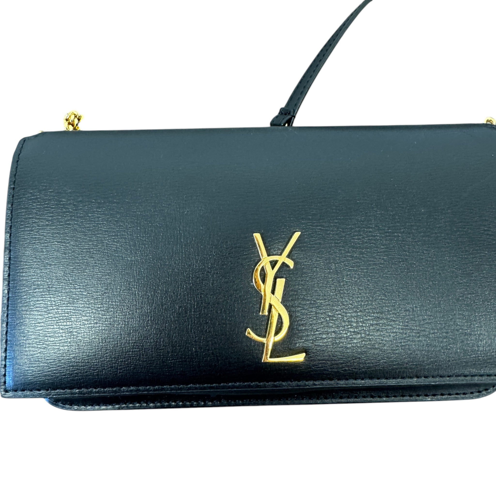 Women's Cassandre Phone Holder Wallet On Chain Bag Black