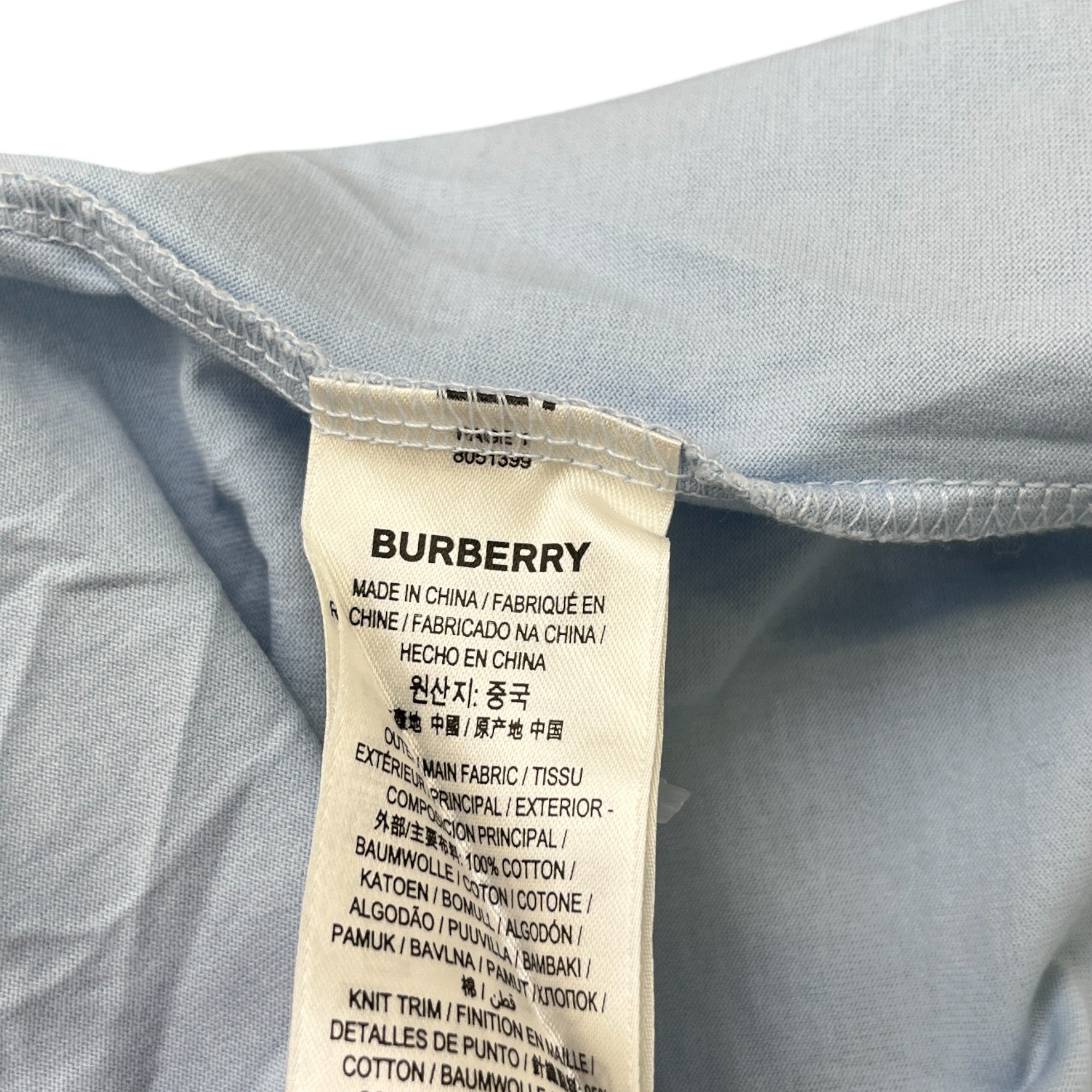 Men's Logo Print T-Shirt Blue Size M