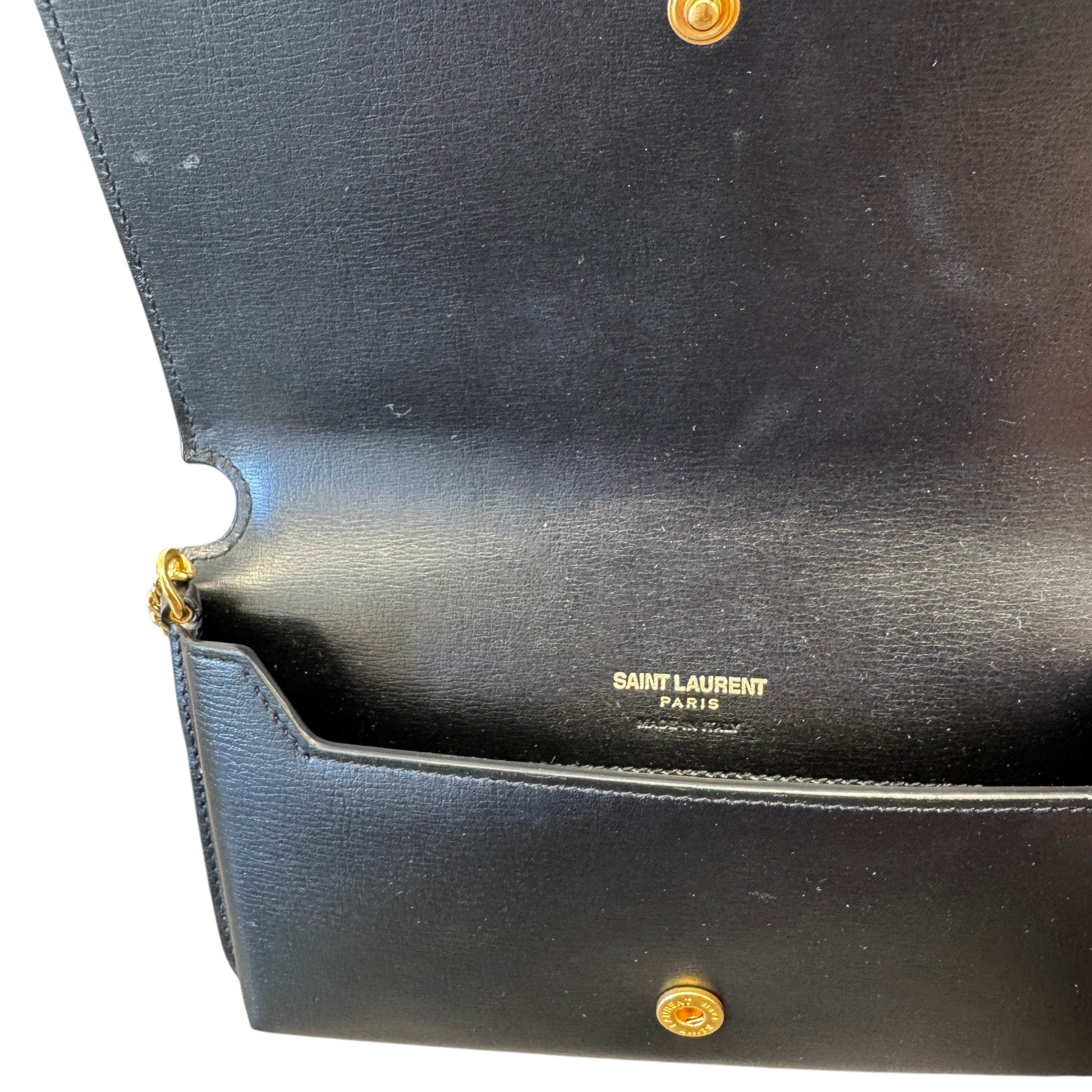 Women's Cassandre Phone Holder Wallet On Chain Bag Black