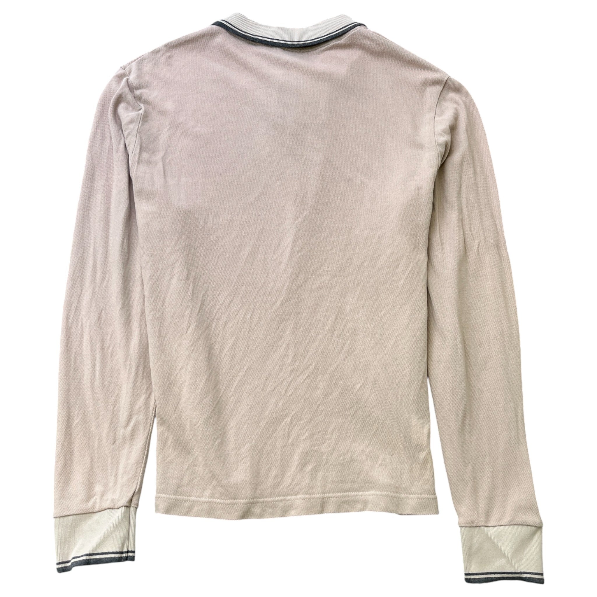 Men's Maglia Manica Lunga Polo Shirt Beige Size L