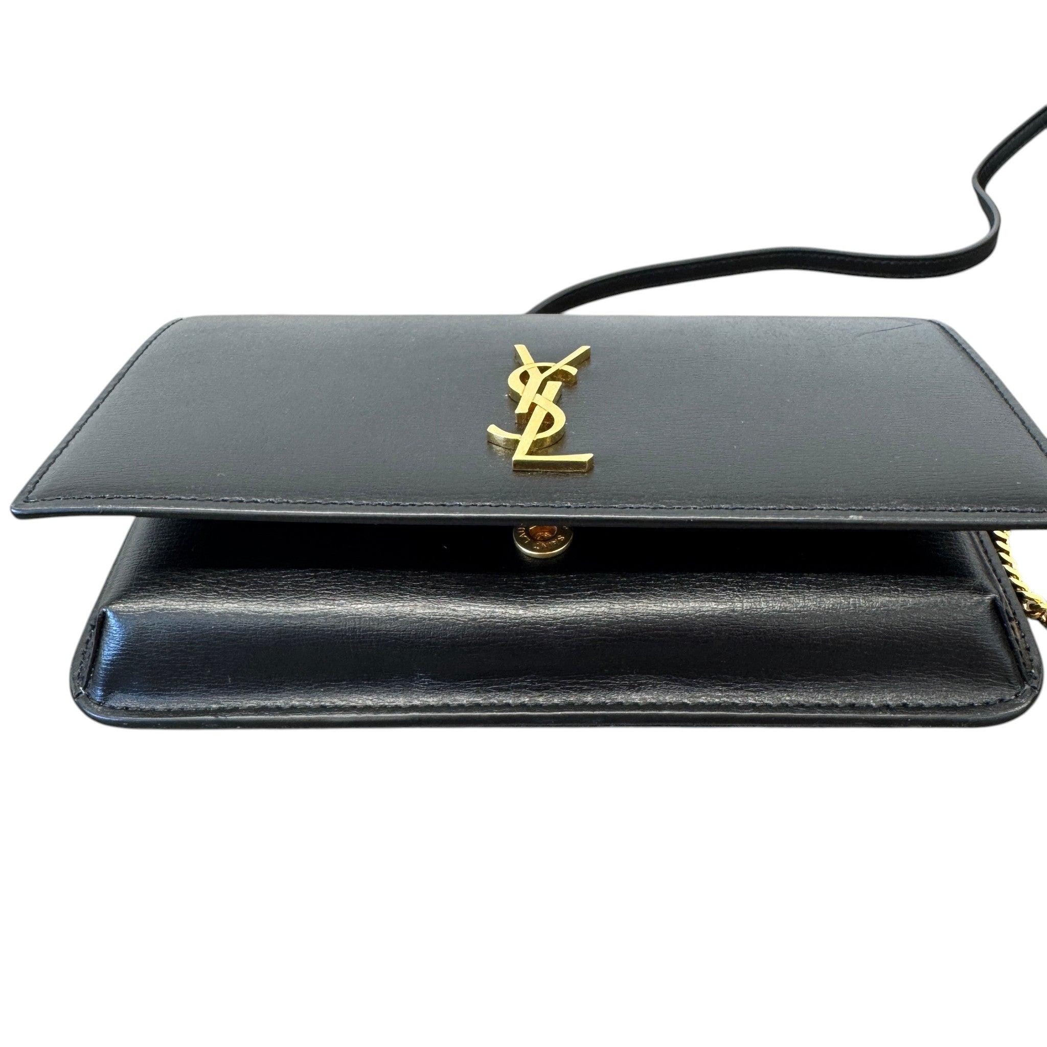 Women's Cassandre Phone Holder Wallet On Chain Bag Black