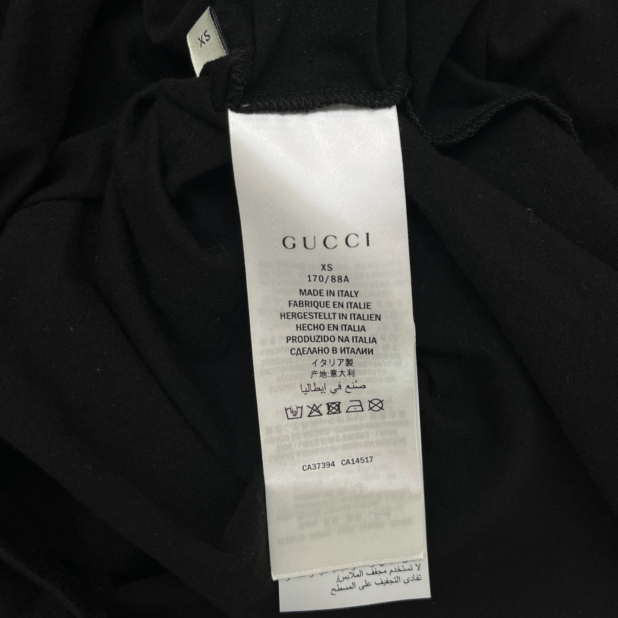 Men's Gg Logo Print T-Shirt Black Size XS