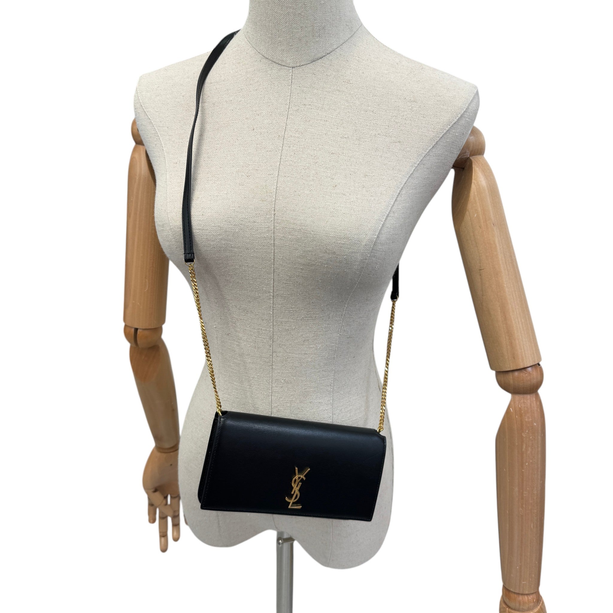 Women's Cassandre Phone Holder Wallet On Chain Bag Black