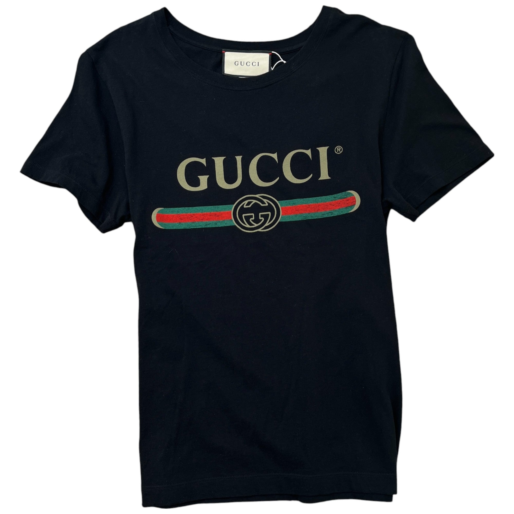 Men's Gg Logo Print T-Shirt Black Size XS