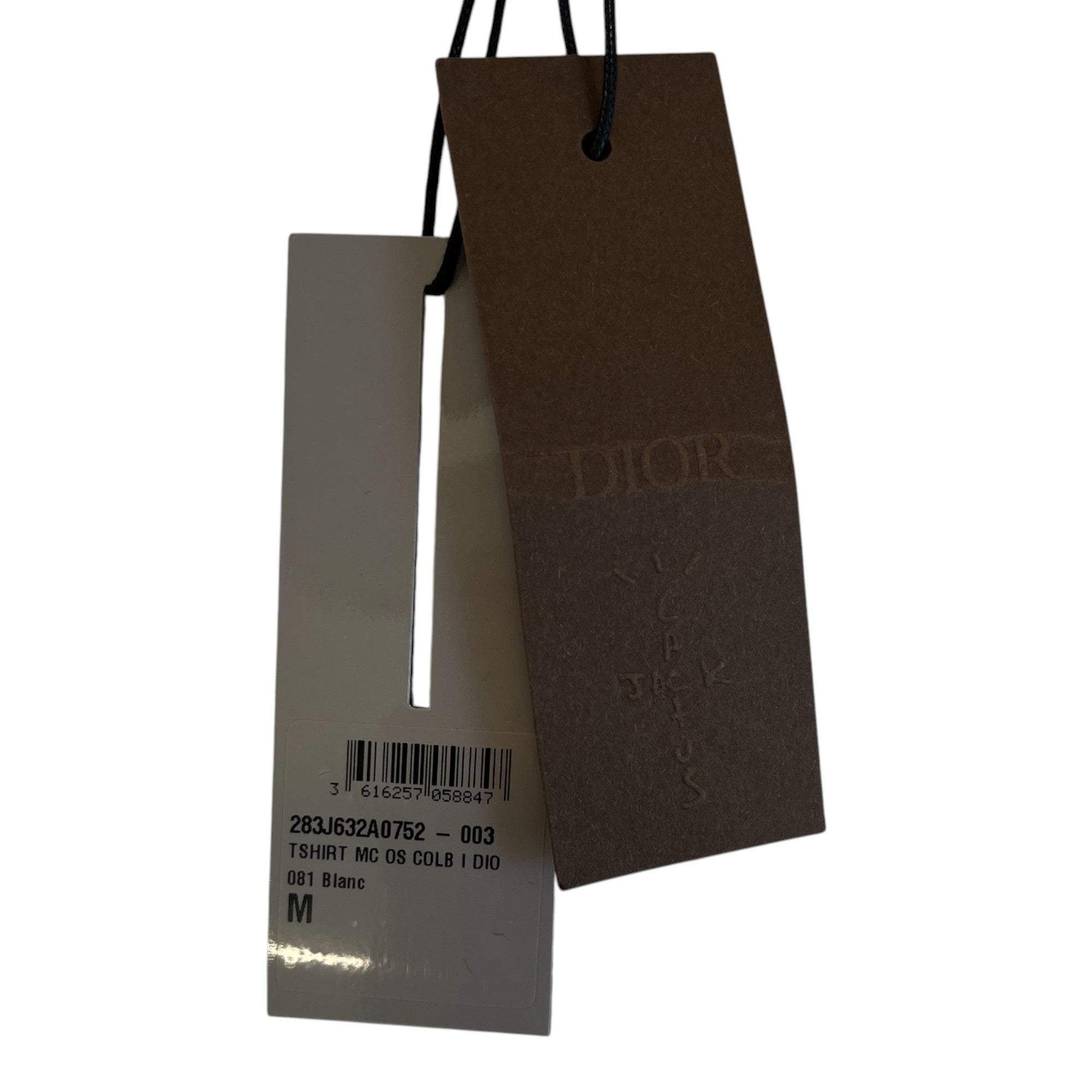 Men's Oversized Printed Logo T-Shirt White Size M