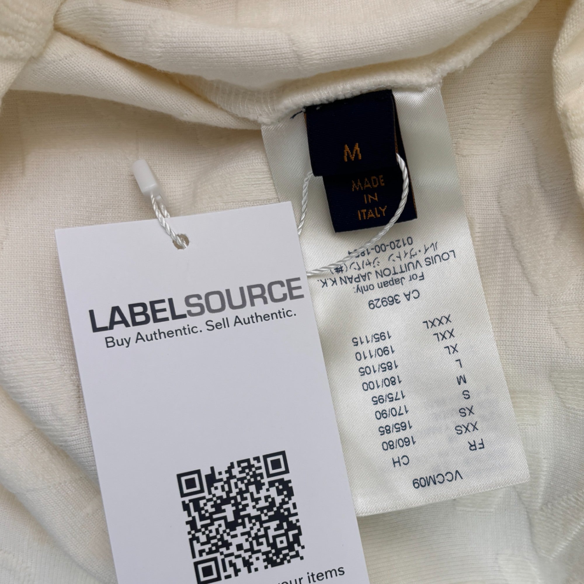 Men's Logo Print Towelling Polo Shirt White Size M